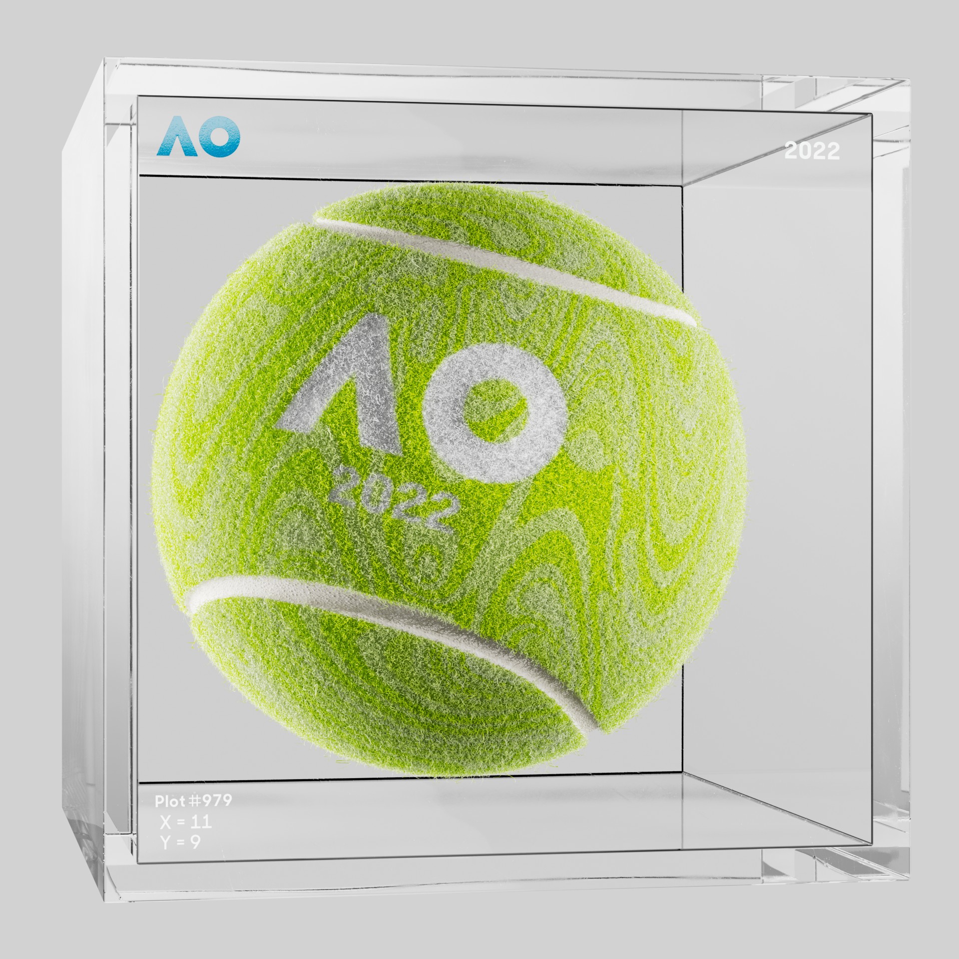 The Australian Open - The Australian Open Art Ball - AO Art Ball #4599 - NFT # 4599