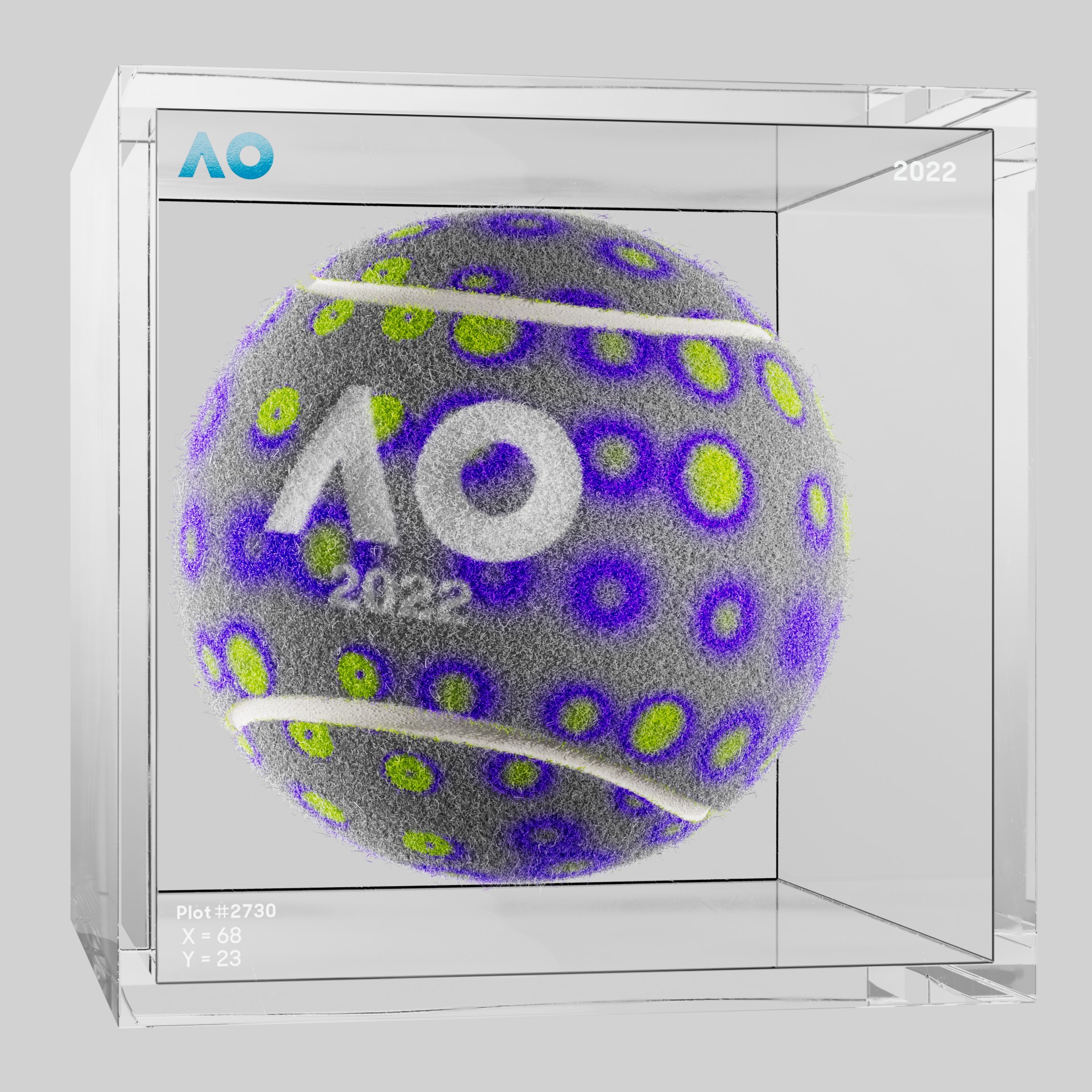 The Australian Open - The Australian Open Art Ball - AO Art Ball #4606 - NFT # 4606