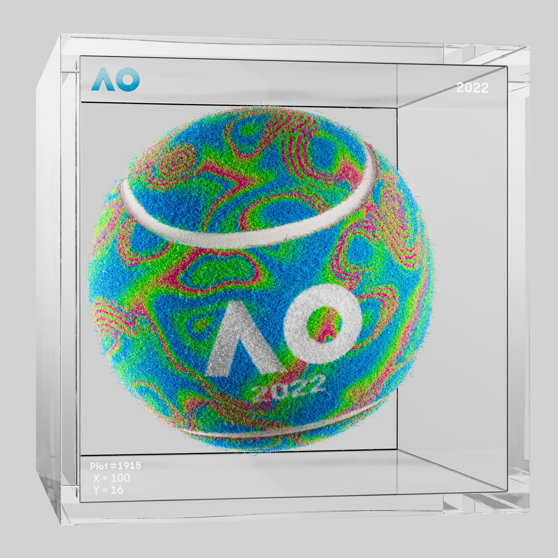 The Australian Open - The Australian Open Art Ball - AO Art Ball #4614 - NFT # 4614