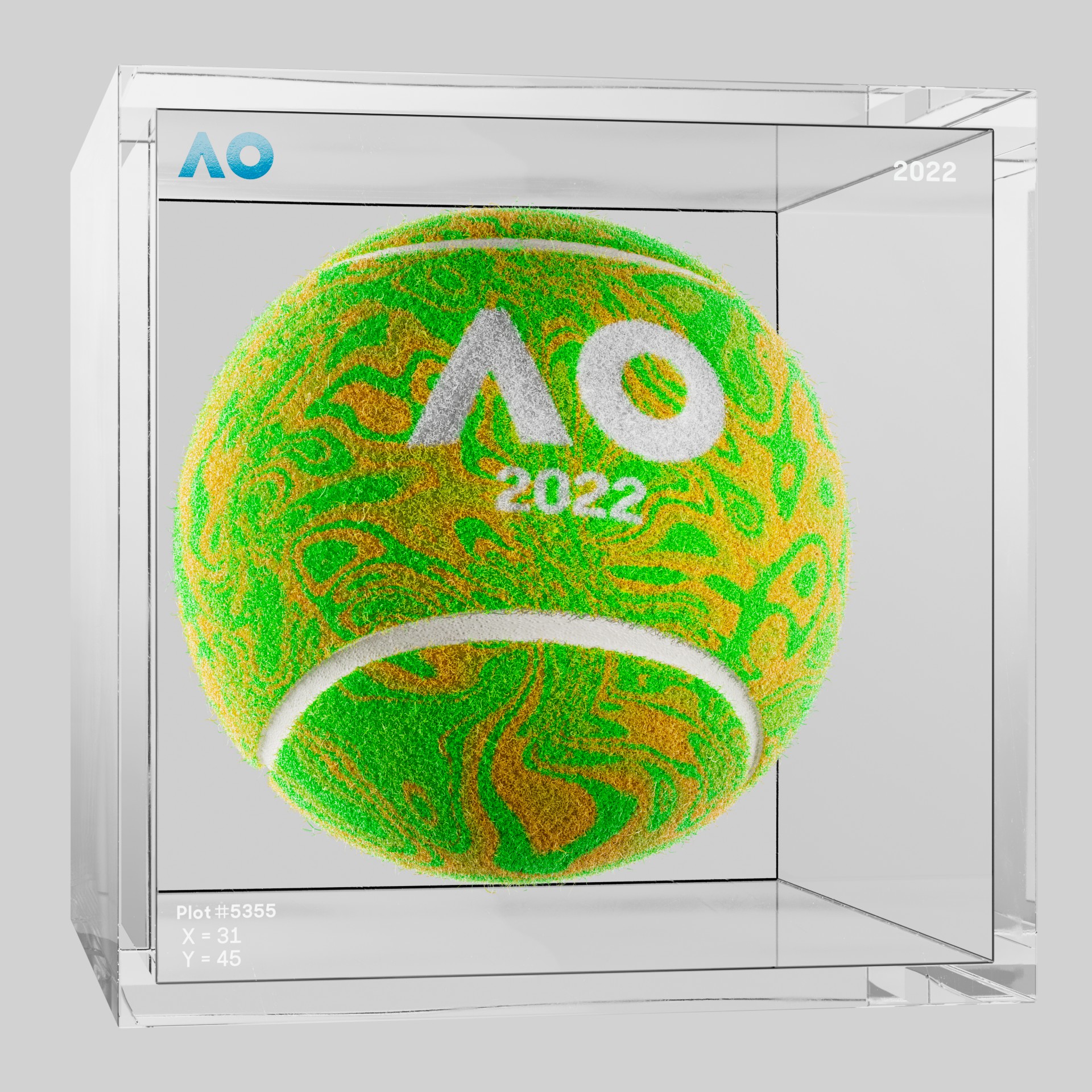The Australian Open - The Australian Open Art Ball - AO Art Ball #4615 - NFT # 4615