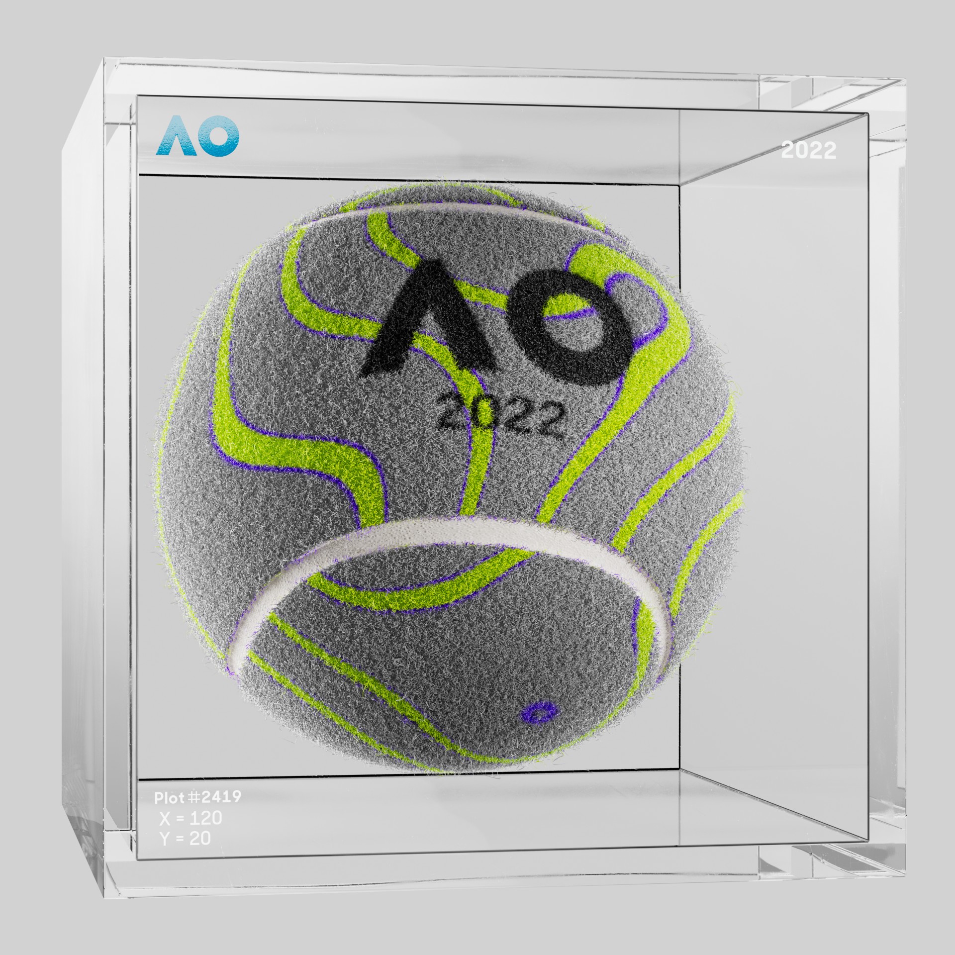 The Australian Open - The Australian Open Art Ball - AO Art Ball #4619 - NFT # 4619