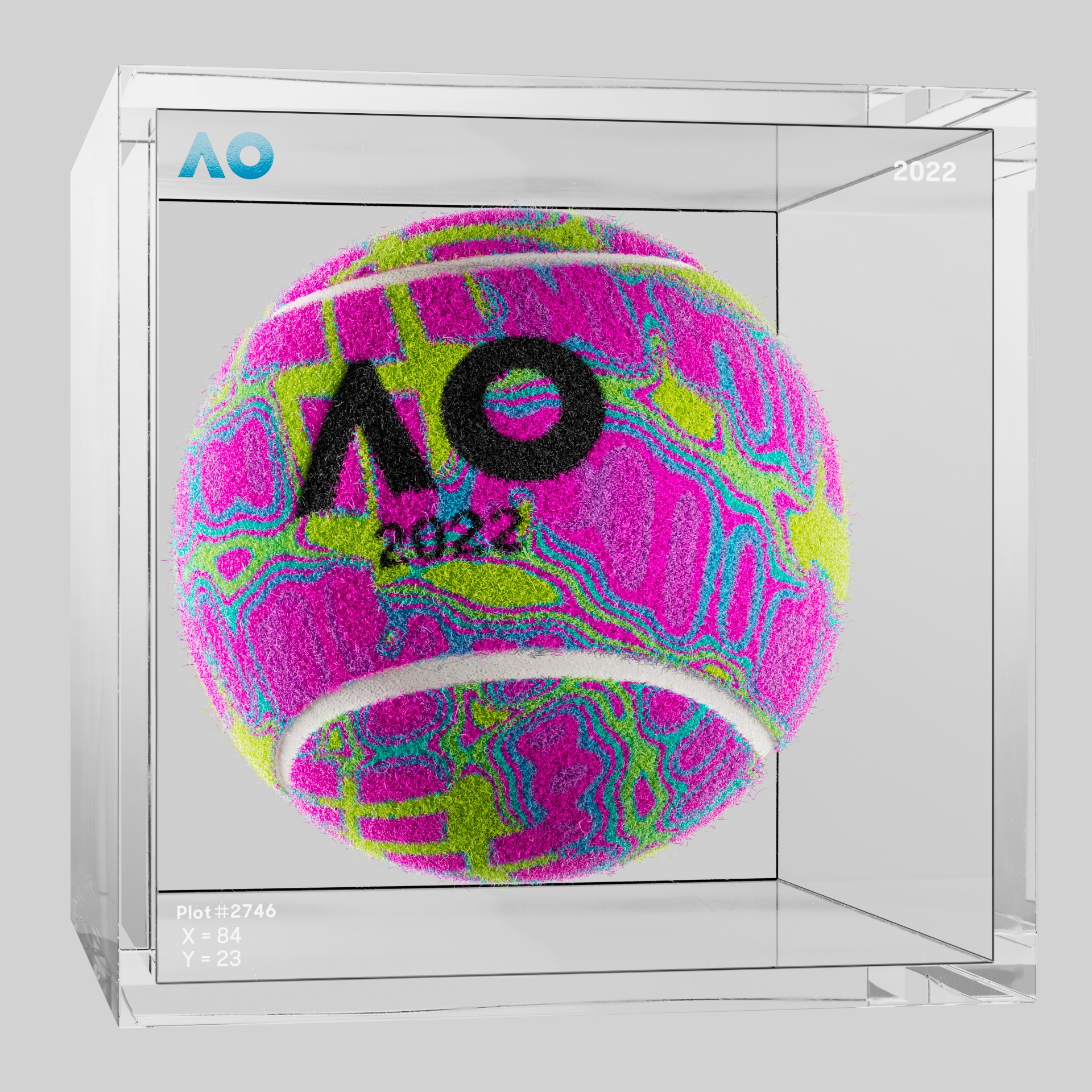 The Australian Open - The Australian Open Art Ball - AO Art Ball #4620 - NFT # 4620