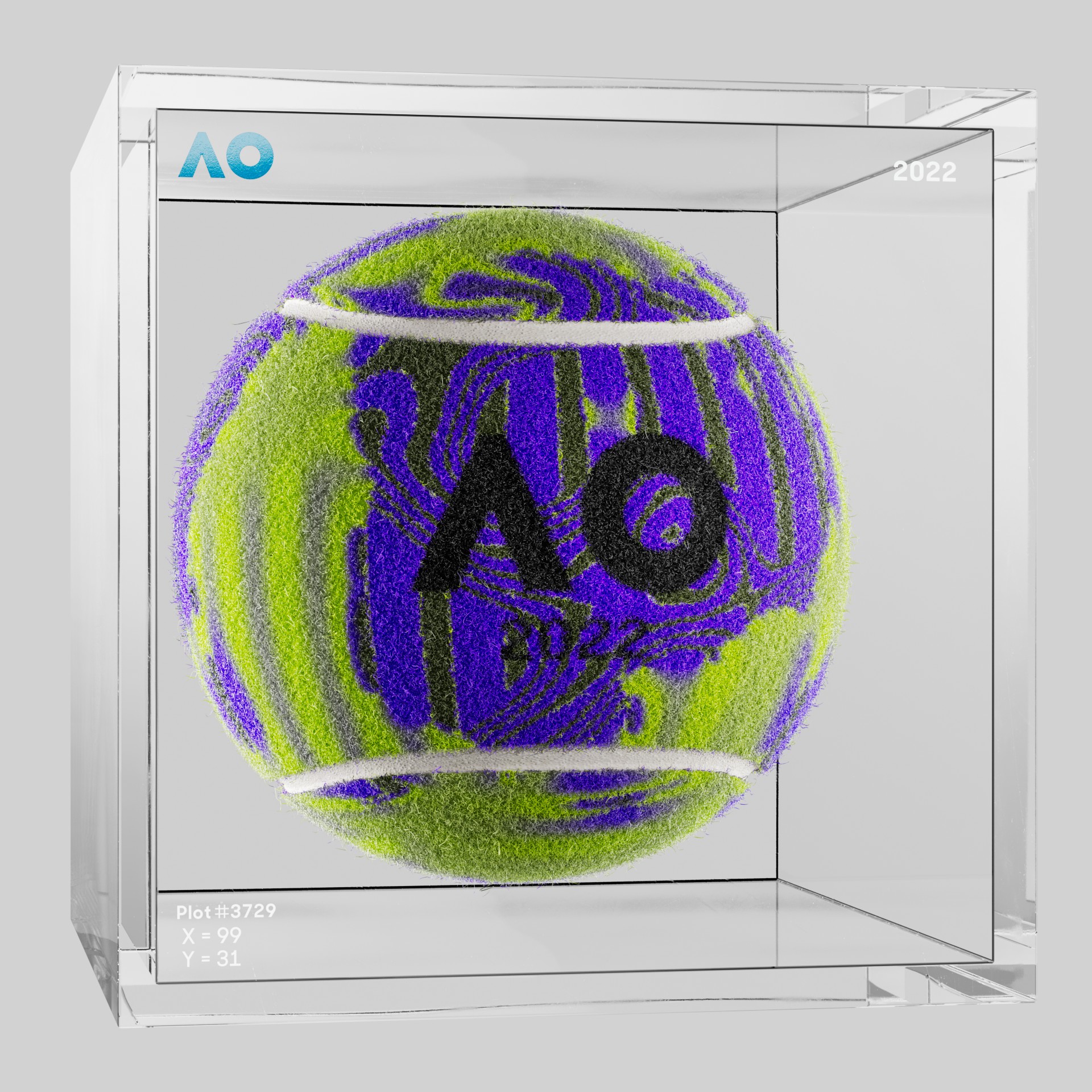 The Australian Open - The Australian Open Art Ball - AO Art Ball #4625 - NFT # 4625