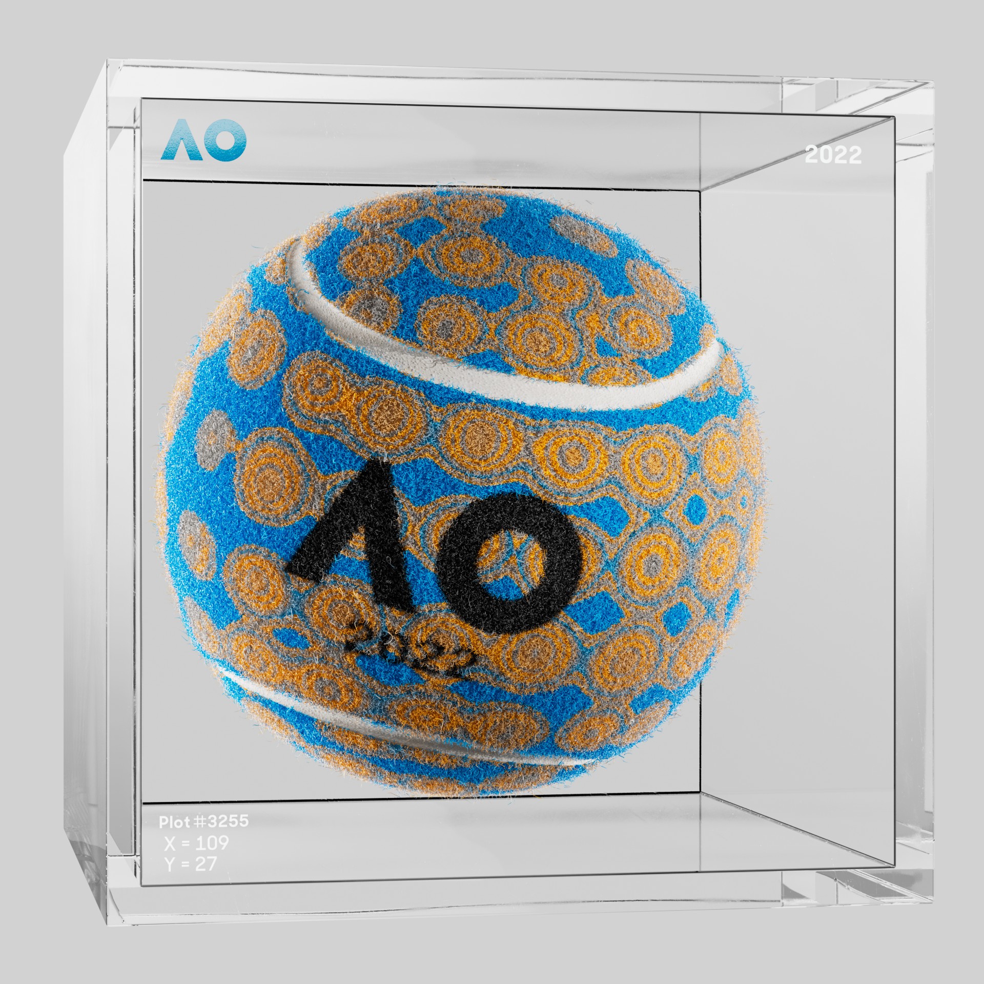 The Australian Open - The Australian Open Art Ball - AO Art Ball #4628 - NFT # 4628