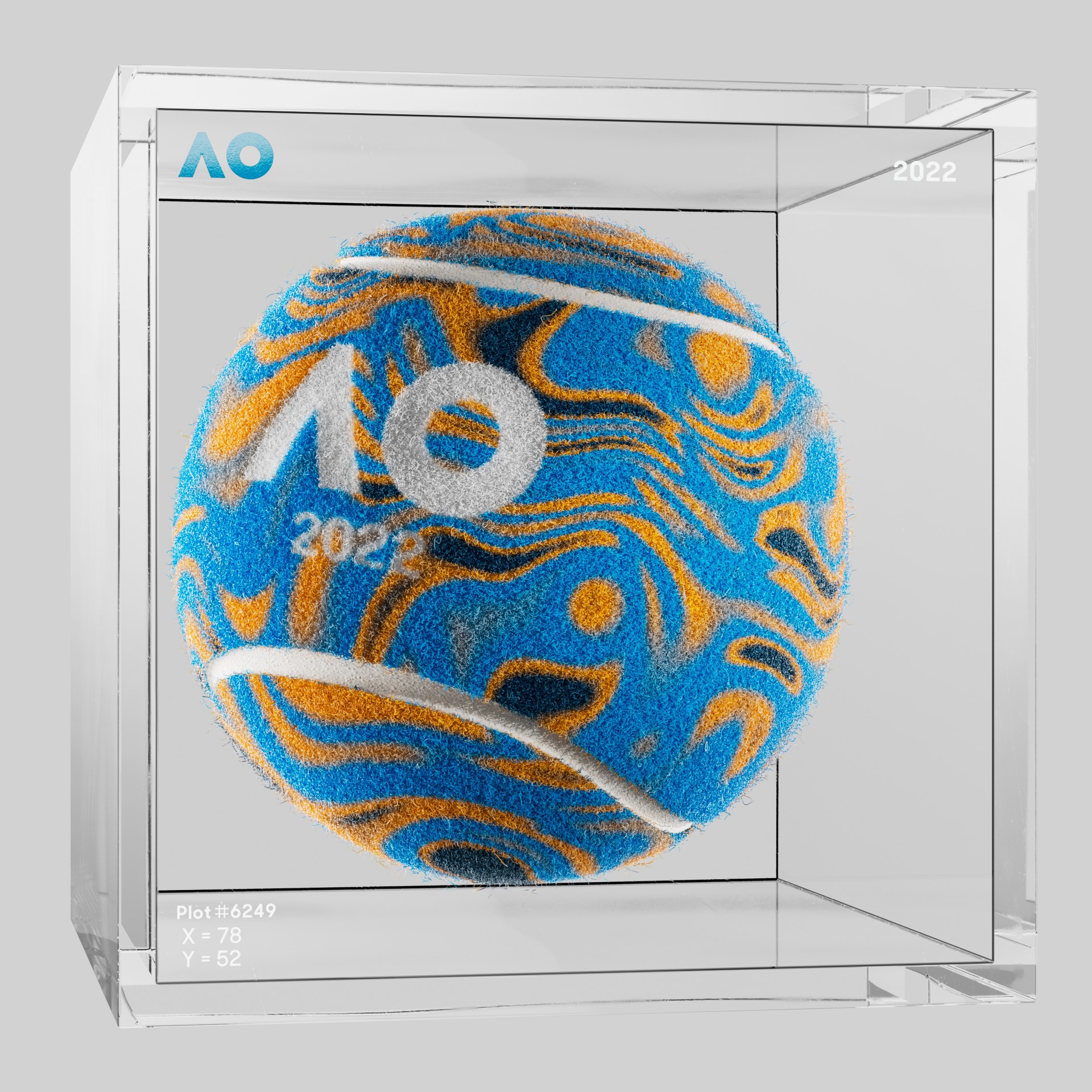 The Australian Open - The Australian Open Art Ball - AO Art Ball #4629 - NFT # 4629