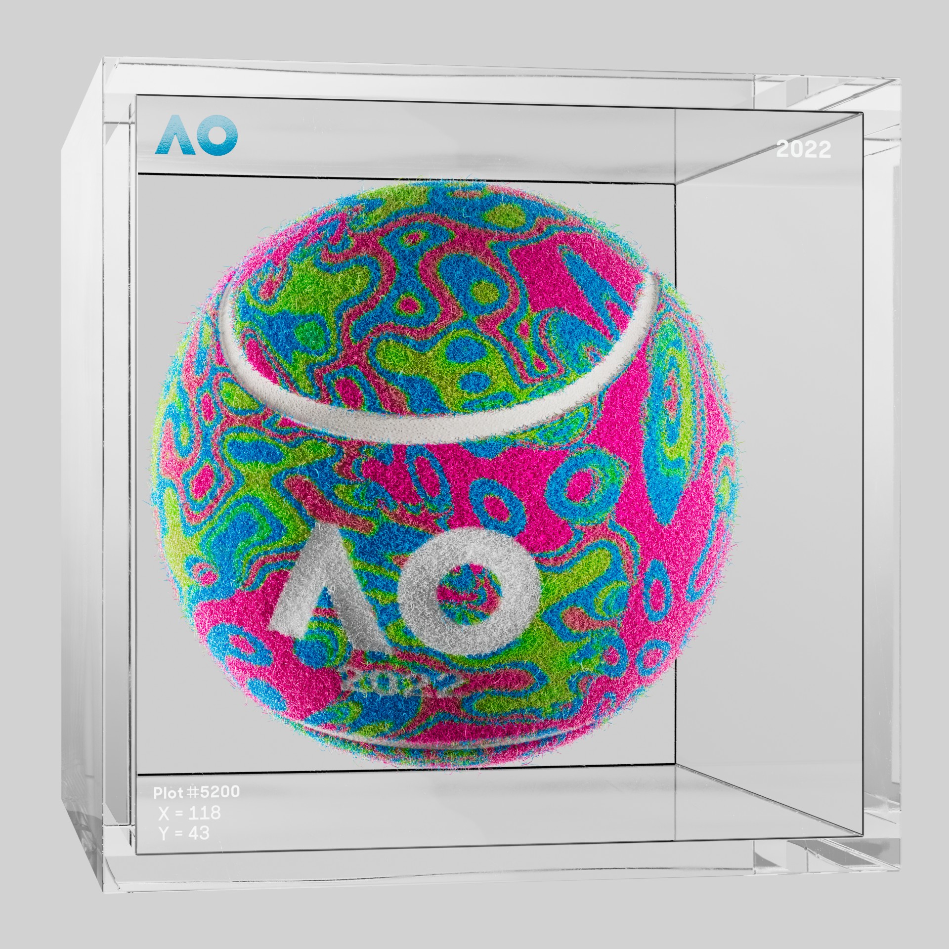 The Australian Open - The Australian Open Art Ball - AO Art Ball #4636 - NFT # 4636