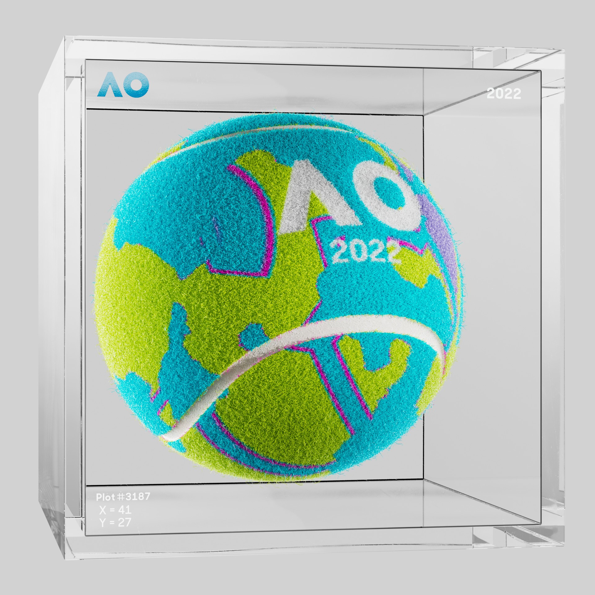 The Australian Open - The Australian Open Art Ball - AO Art Ball #4637 - NFT # 4637