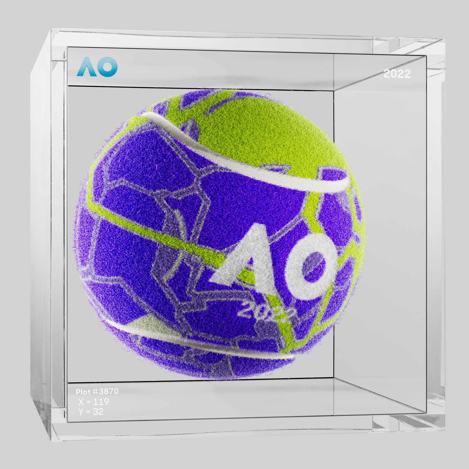 The Australian Open - The Australian Open Art Ball - AO Art Ball #4640 - NFT # 4640