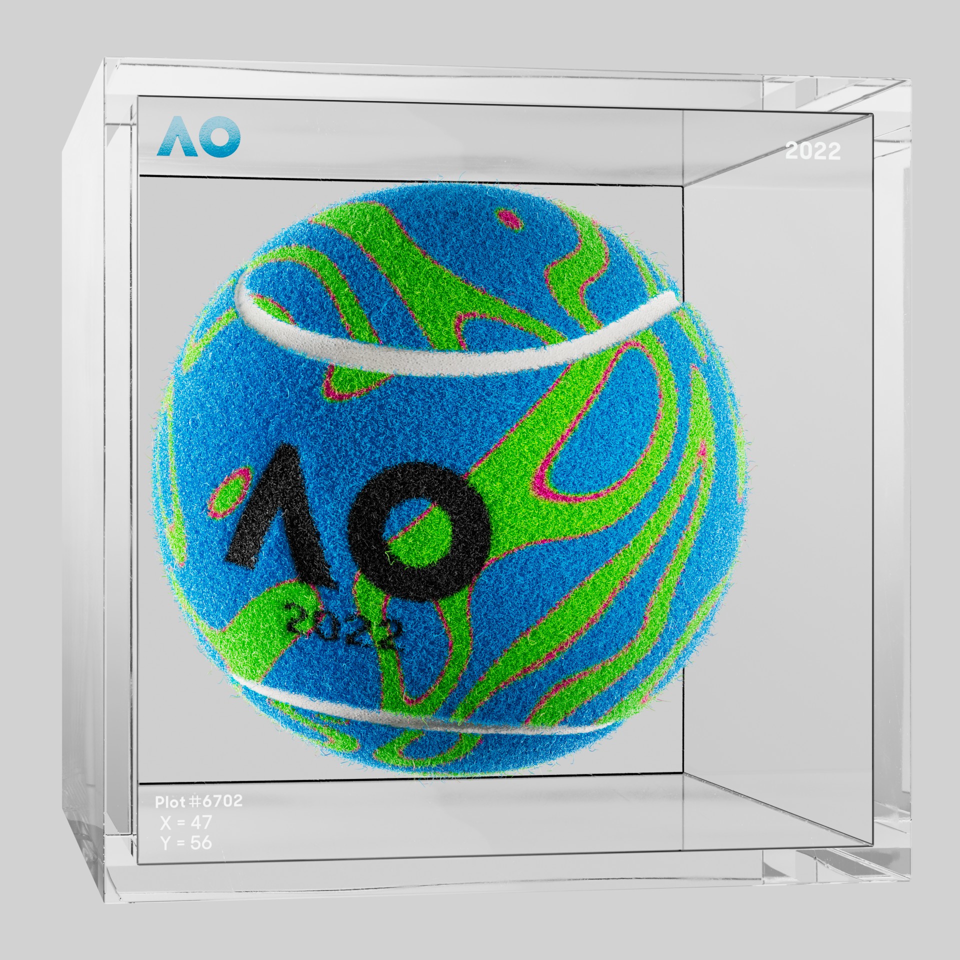 The Australian Open - The Australian Open Art Ball - AO Art Ball #4643 - NFT # 4643