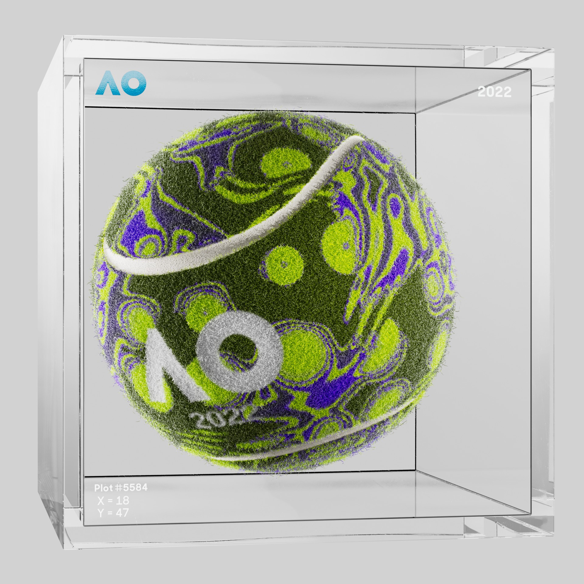 The Australian Open - The Australian Open Art Ball - AO Art Ball #465 - NFT # 465