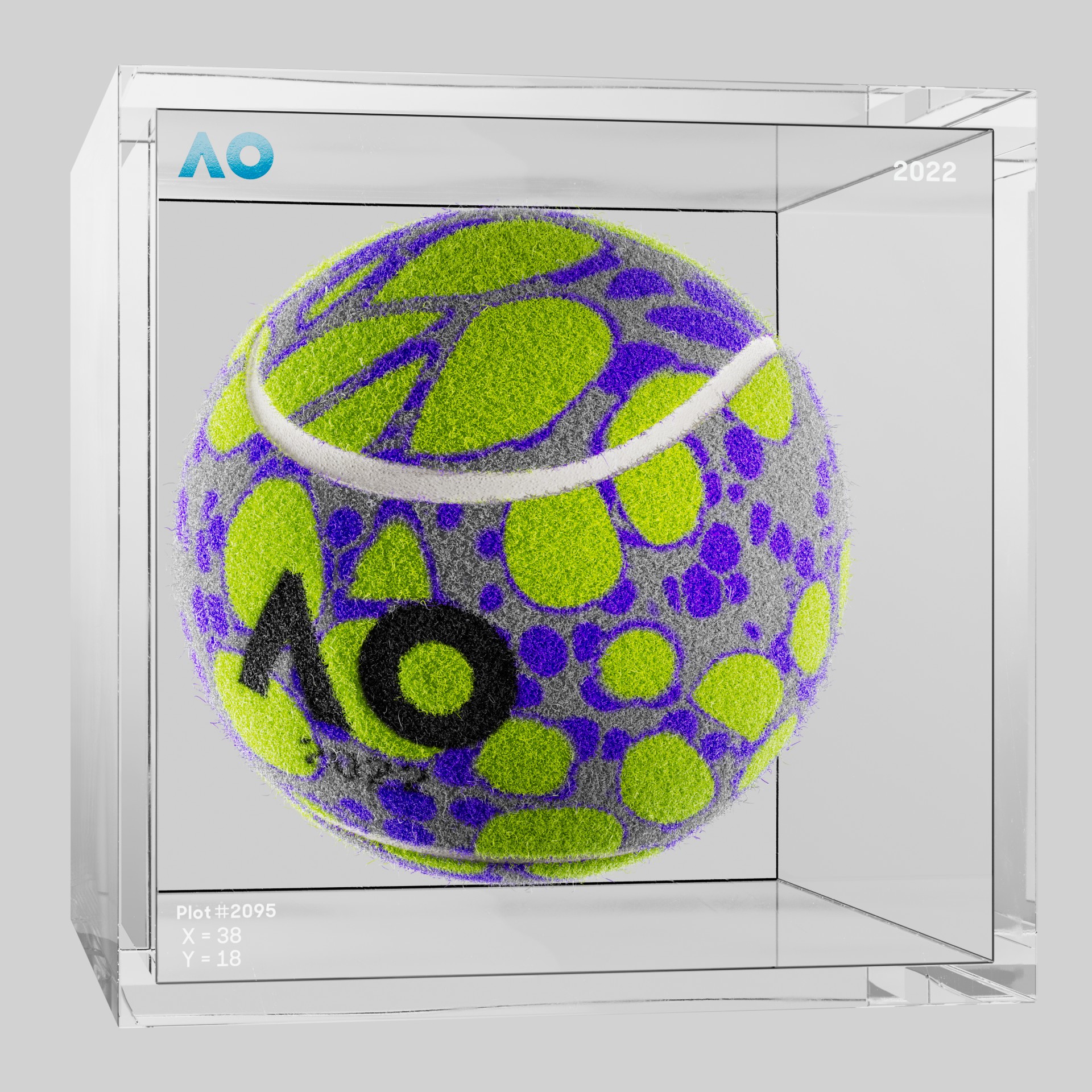 The Australian Open - The Australian Open Art Ball - AO Art Ball #4654 - NFT # 4654