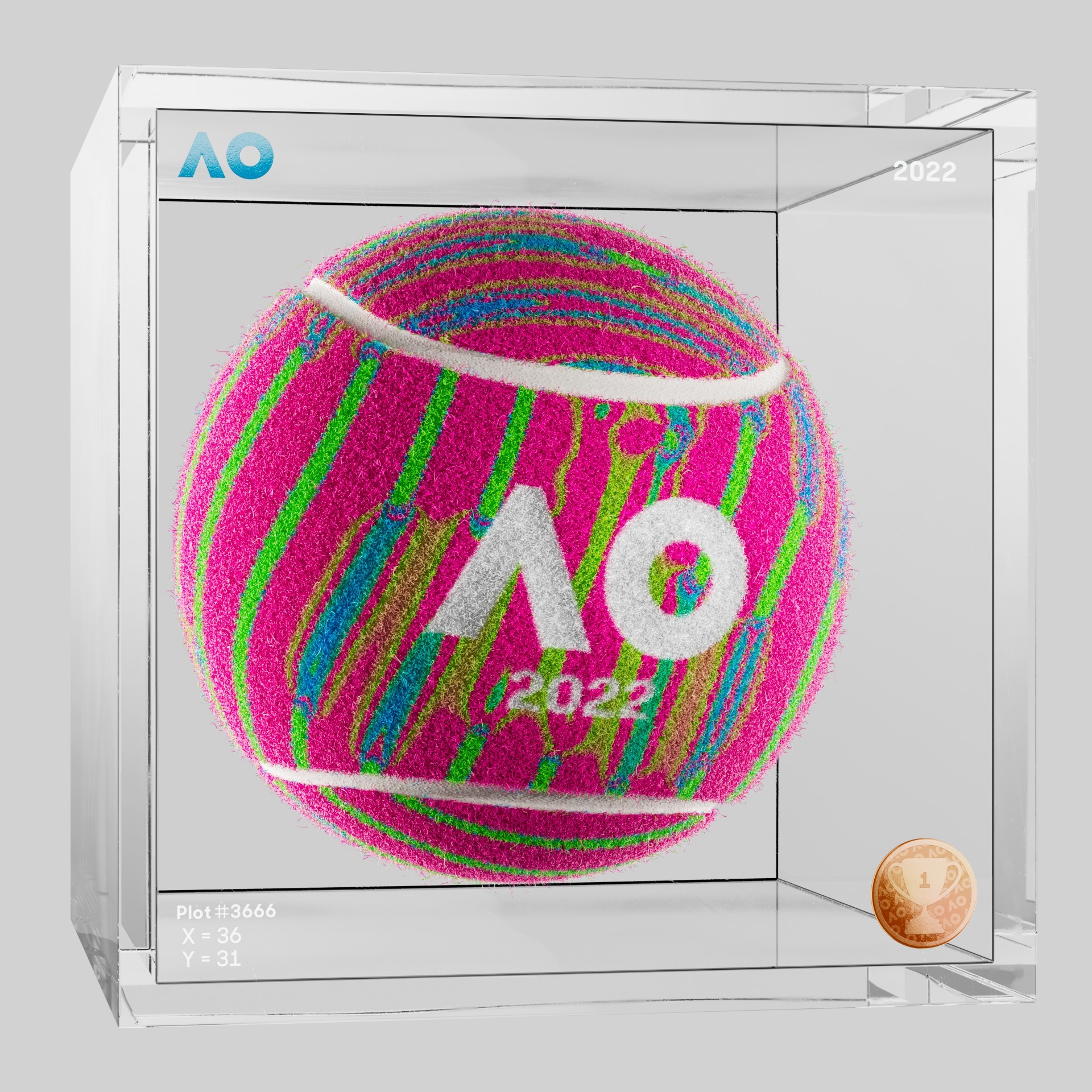 The Australian Open - The Australian Open Art Ball - AO Art Ball #4656 - NFT # 4656