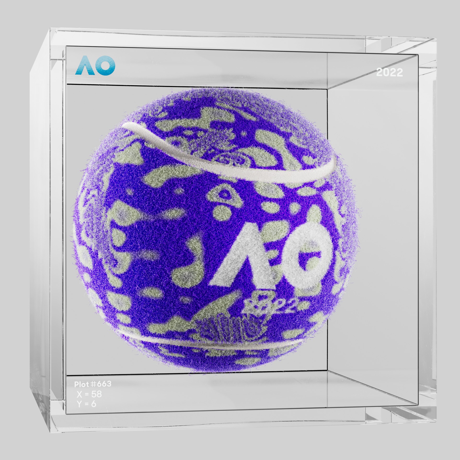 The Australian Open - The Australian Open Art Ball - AO Art Ball #466 - NFT # 466