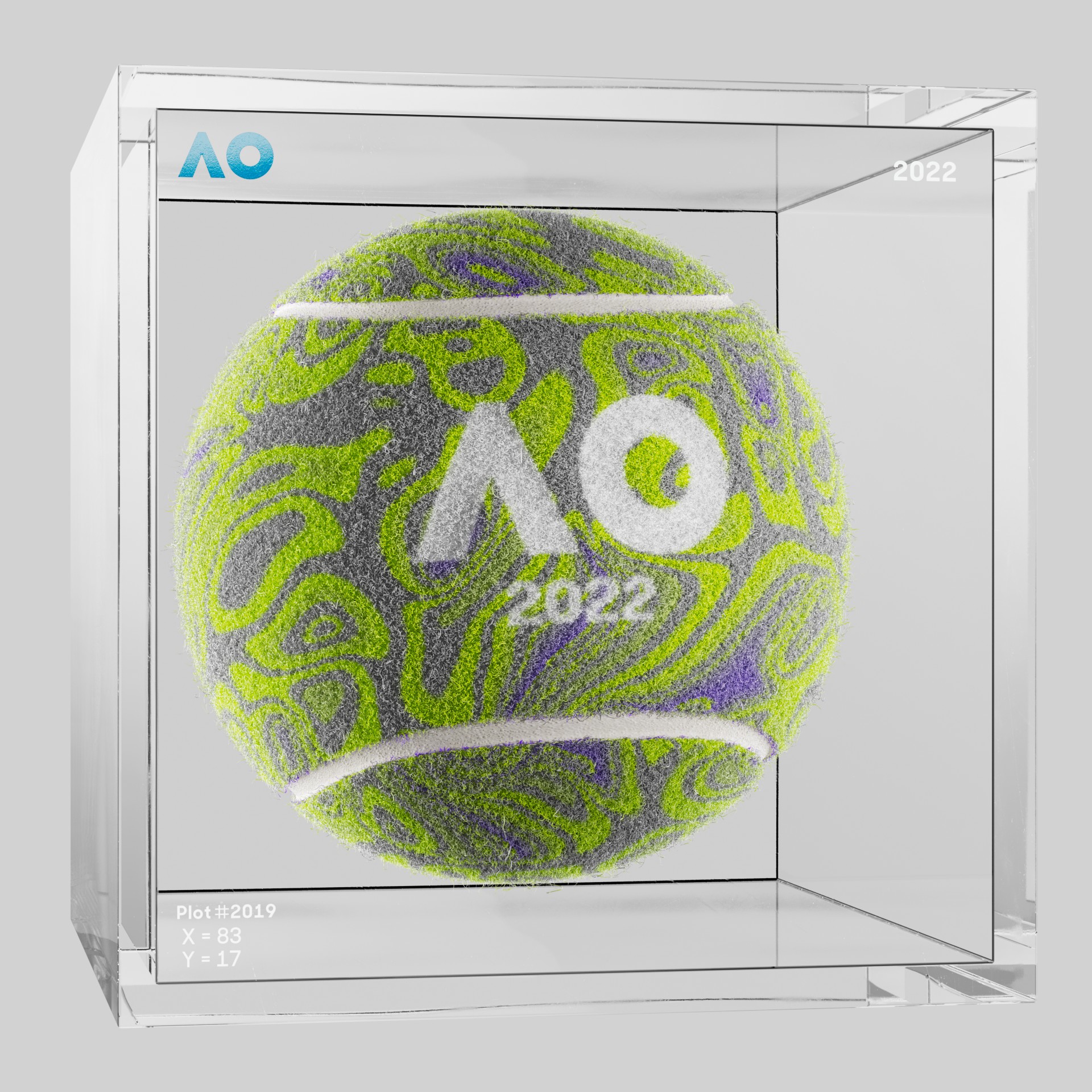 The Australian Open - The Australian Open Art Ball - AO Art Ball #4668 - NFT # 4668