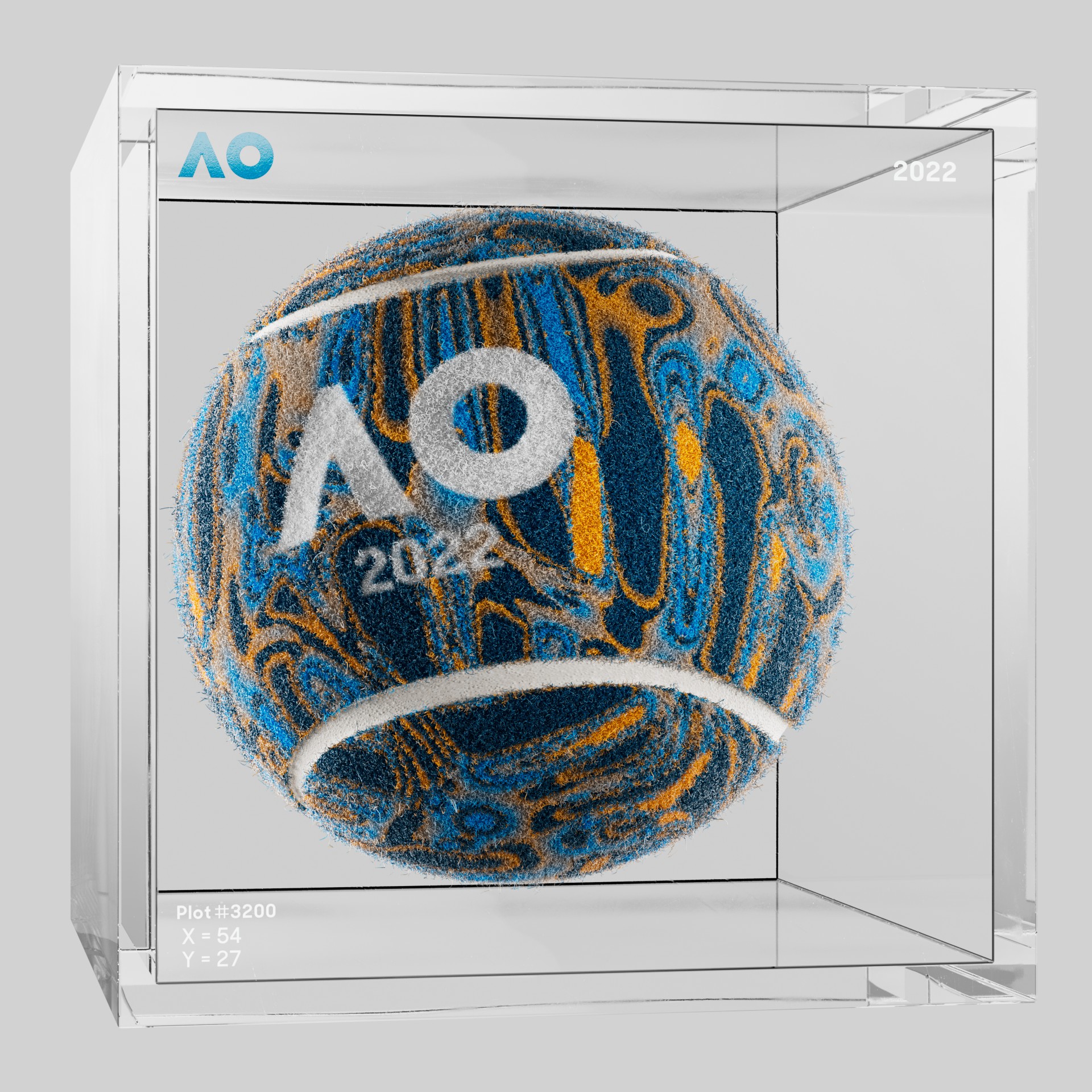 The Australian Open - The Australian Open Art Ball - AO Art Ball #4672 - NFT # 4672