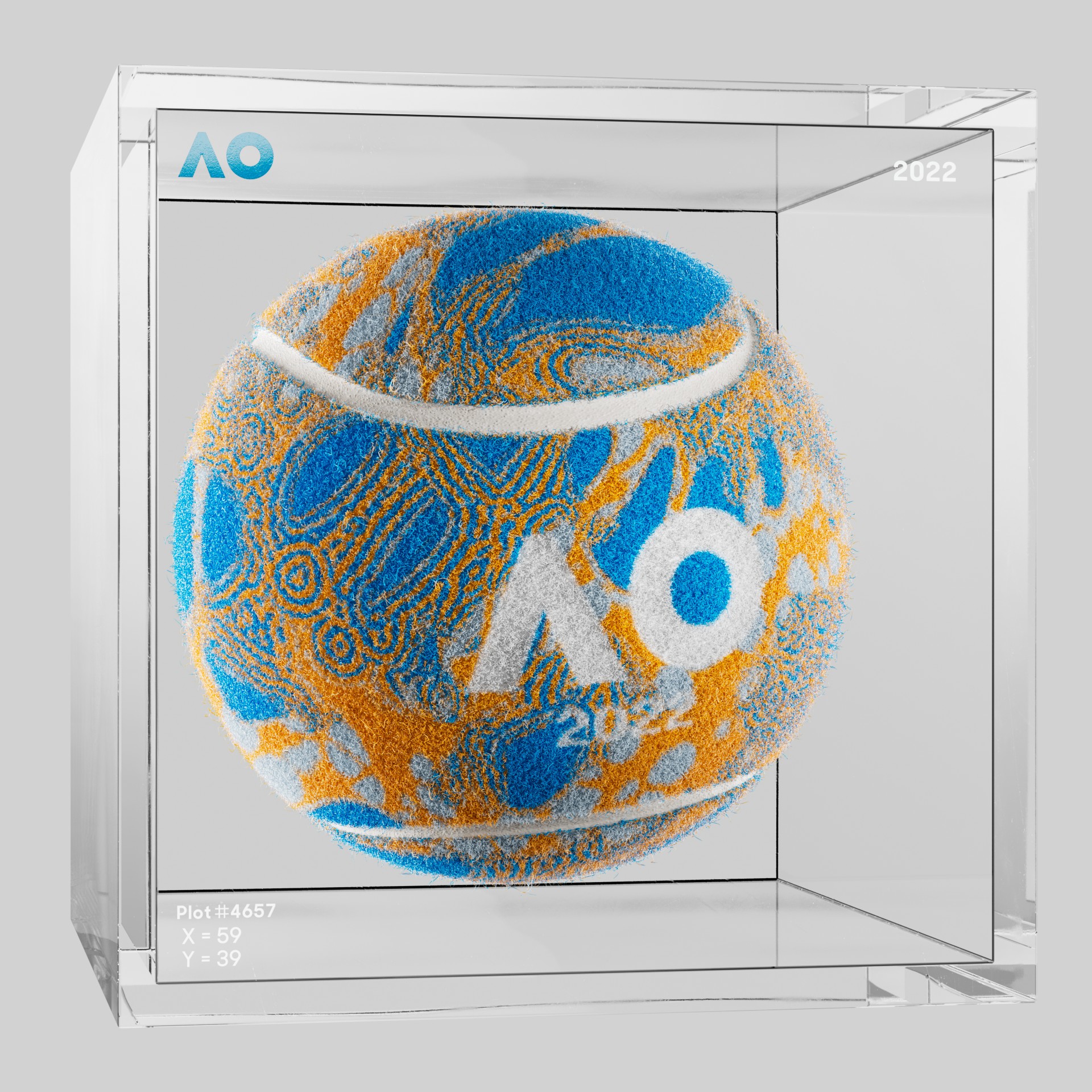 The Australian Open - The Australian Open Art Ball - AO Art Ball #4682 - NFT # 4682