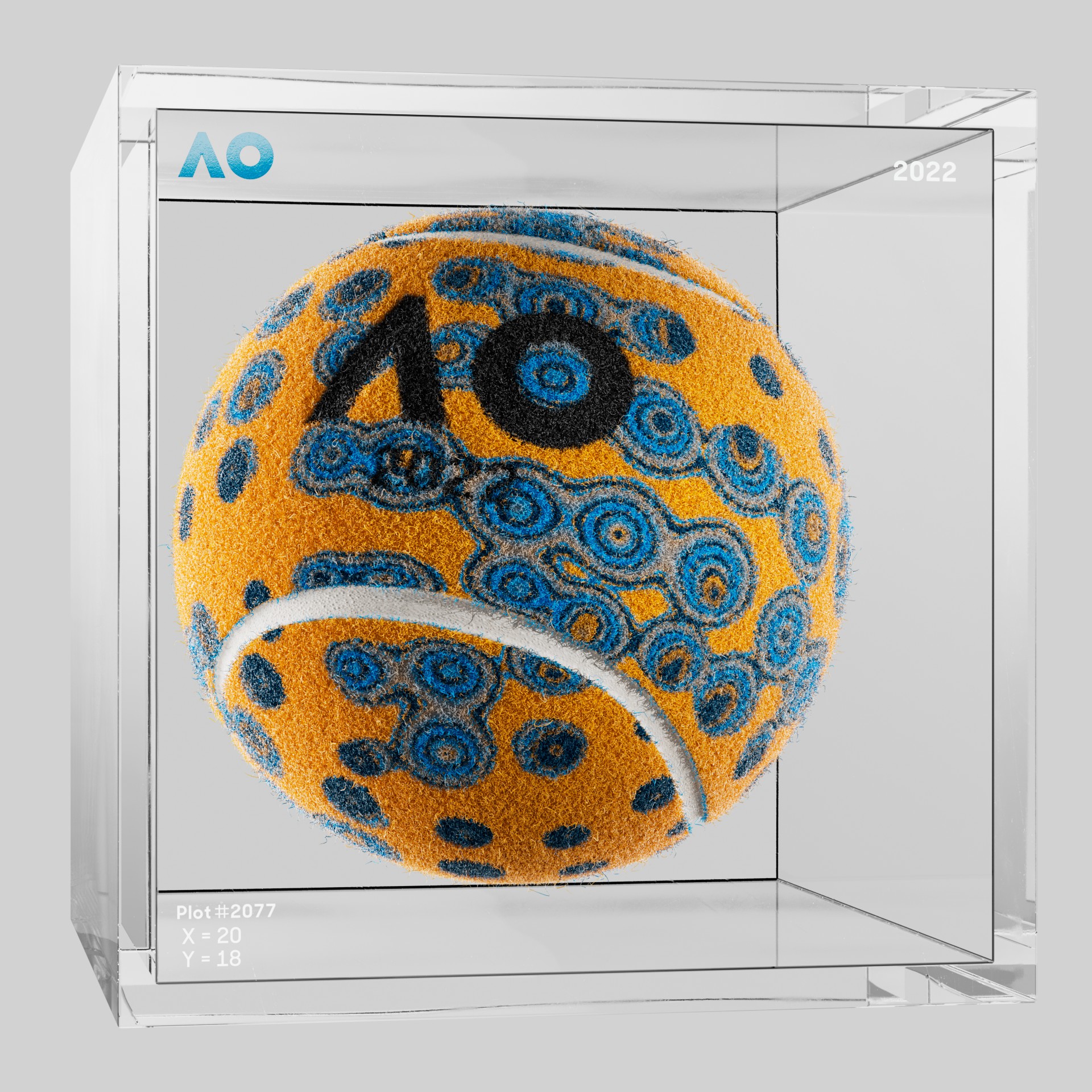 The Australian Open - The Australian Open Art Ball - AO Art Ball #47 - NFT # 47