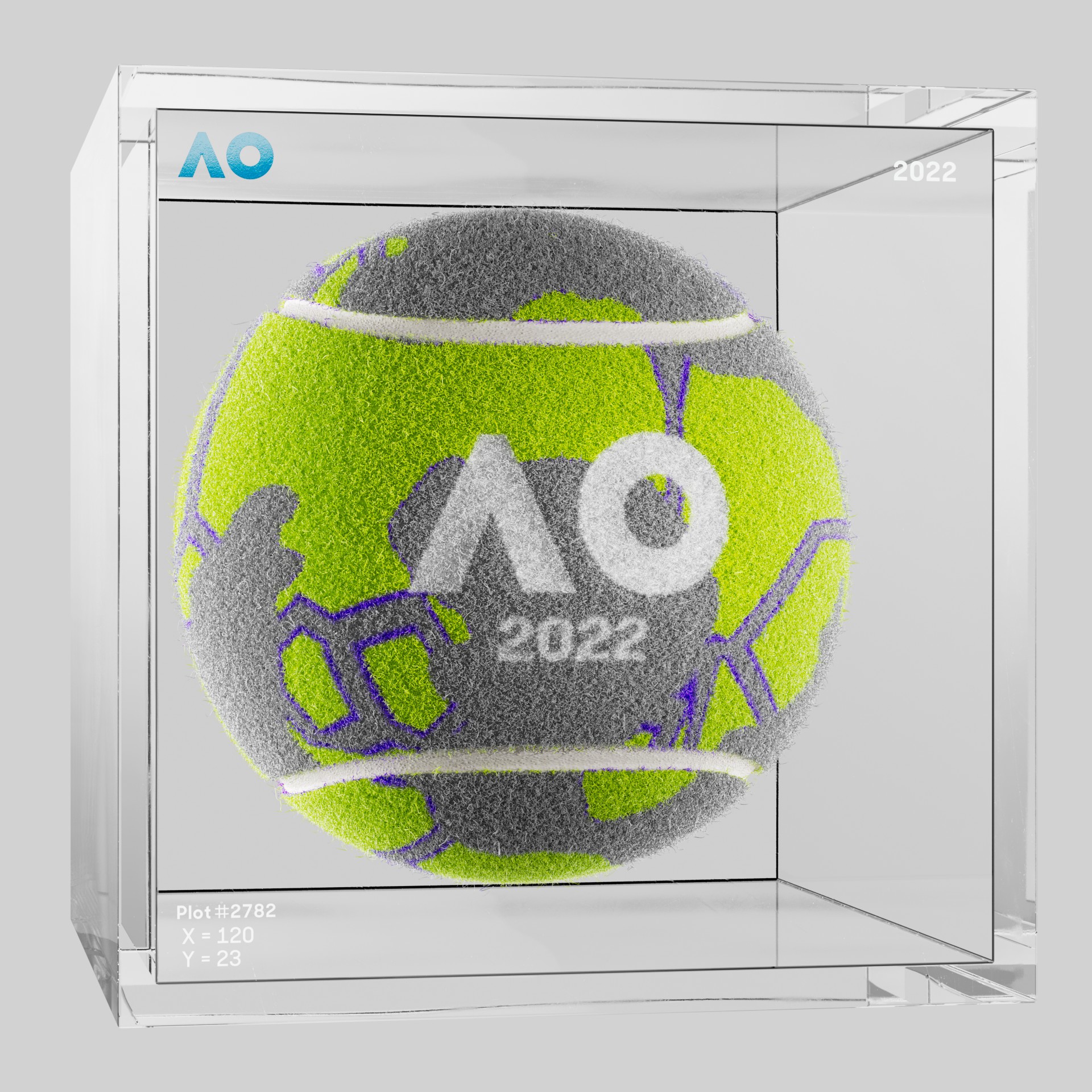 The Australian Open - The Australian Open Art Ball - AO Art Ball #4701 - NFT # 4701