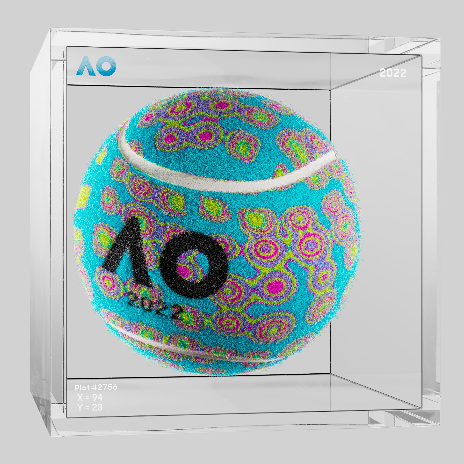 The Australian Open - The Australian Open Art Ball - AO Art Ball #4710 - NFT # 4710