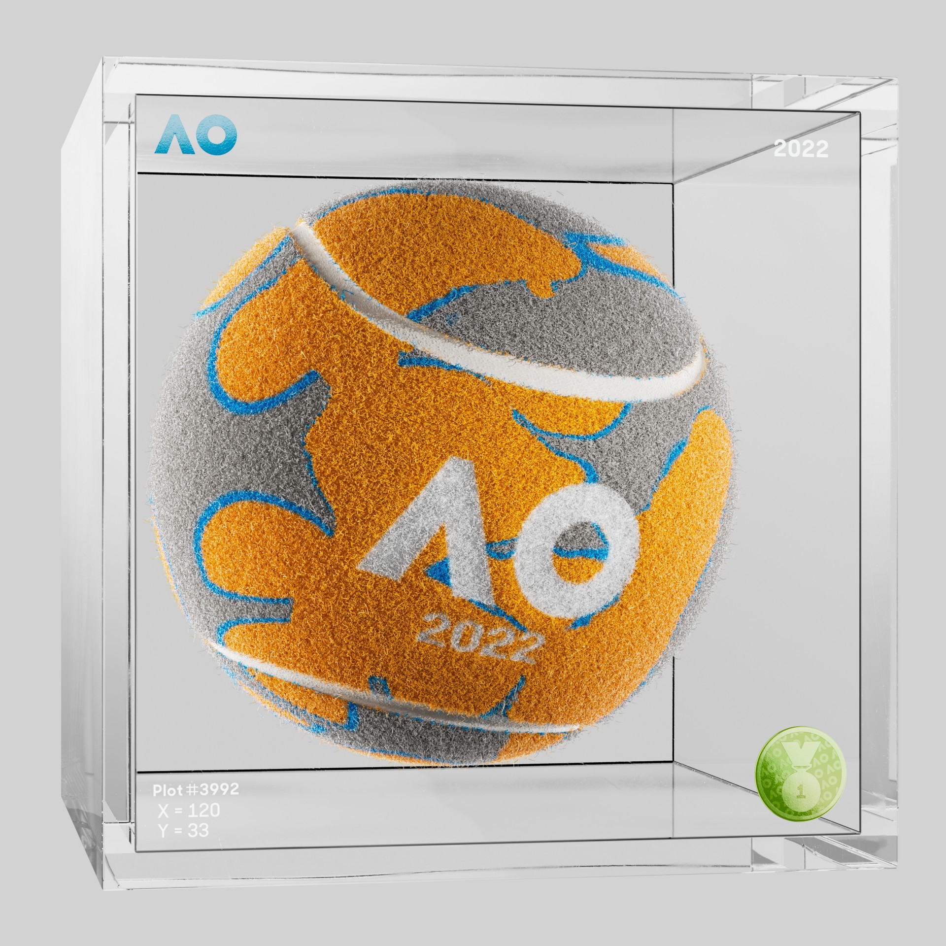 The Australian Open - The Australian Open Art Ball - AO Art Ball #4714 - NFT # 4714