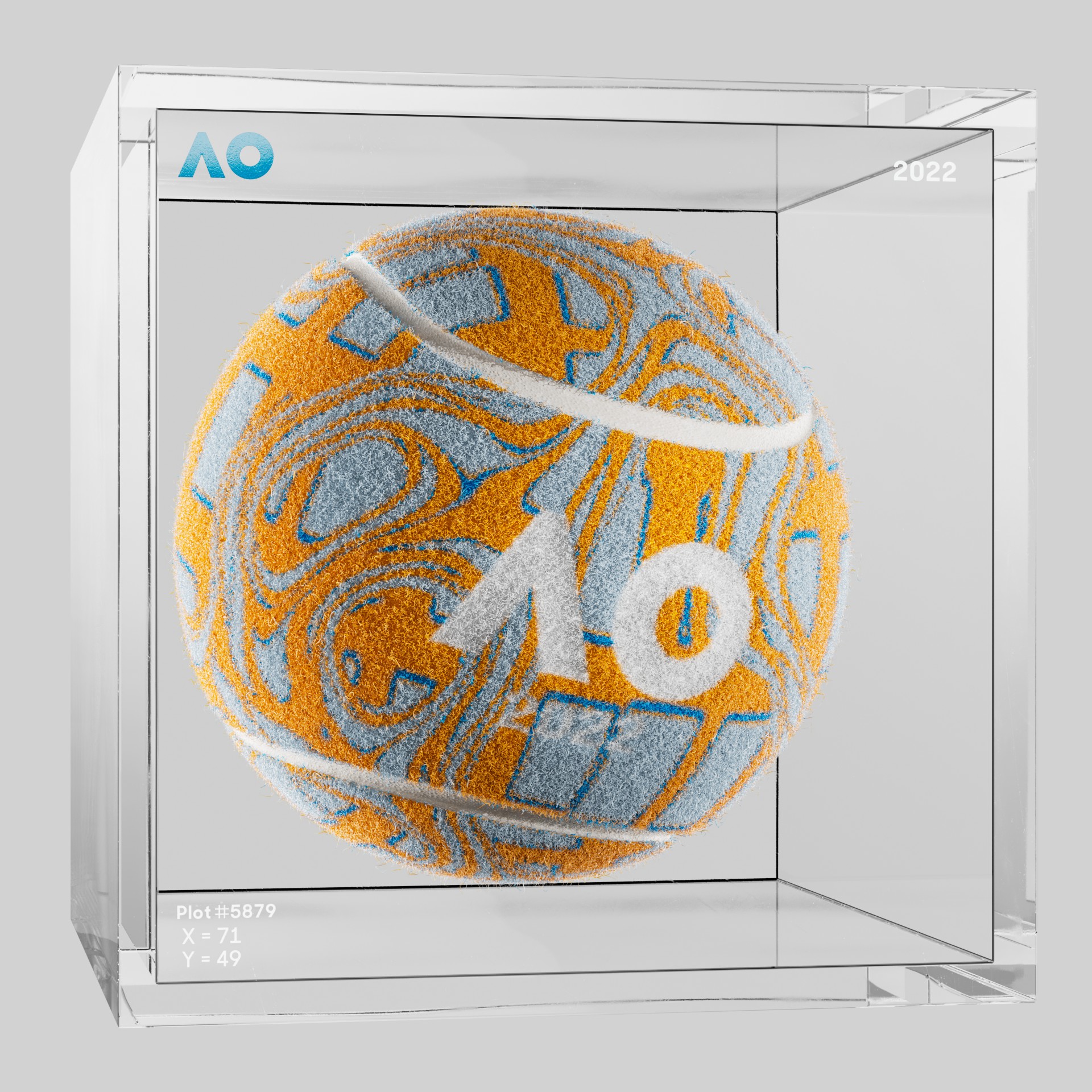 The Australian Open - The Australian Open Art Ball - AO Art Ball #4718 - NFT # 4718