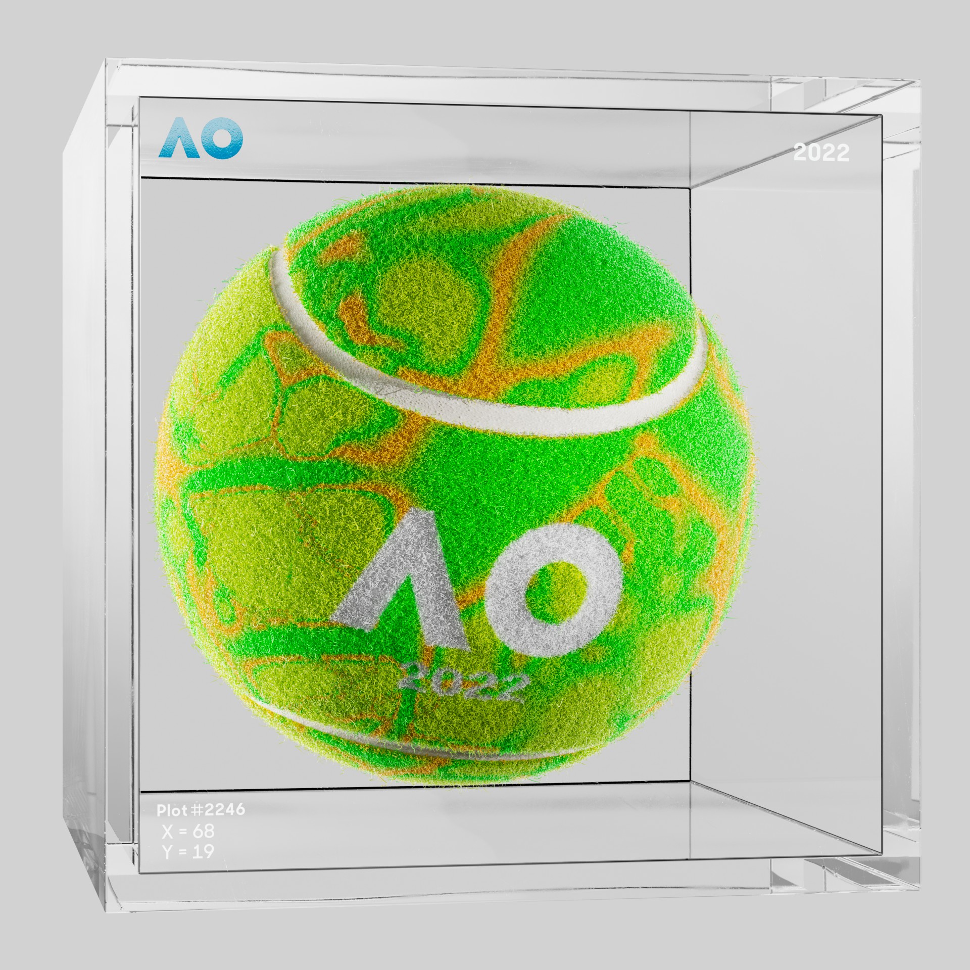 The Australian Open - The Australian Open Art Ball - AO Art Ball #472 - NFT # 472
