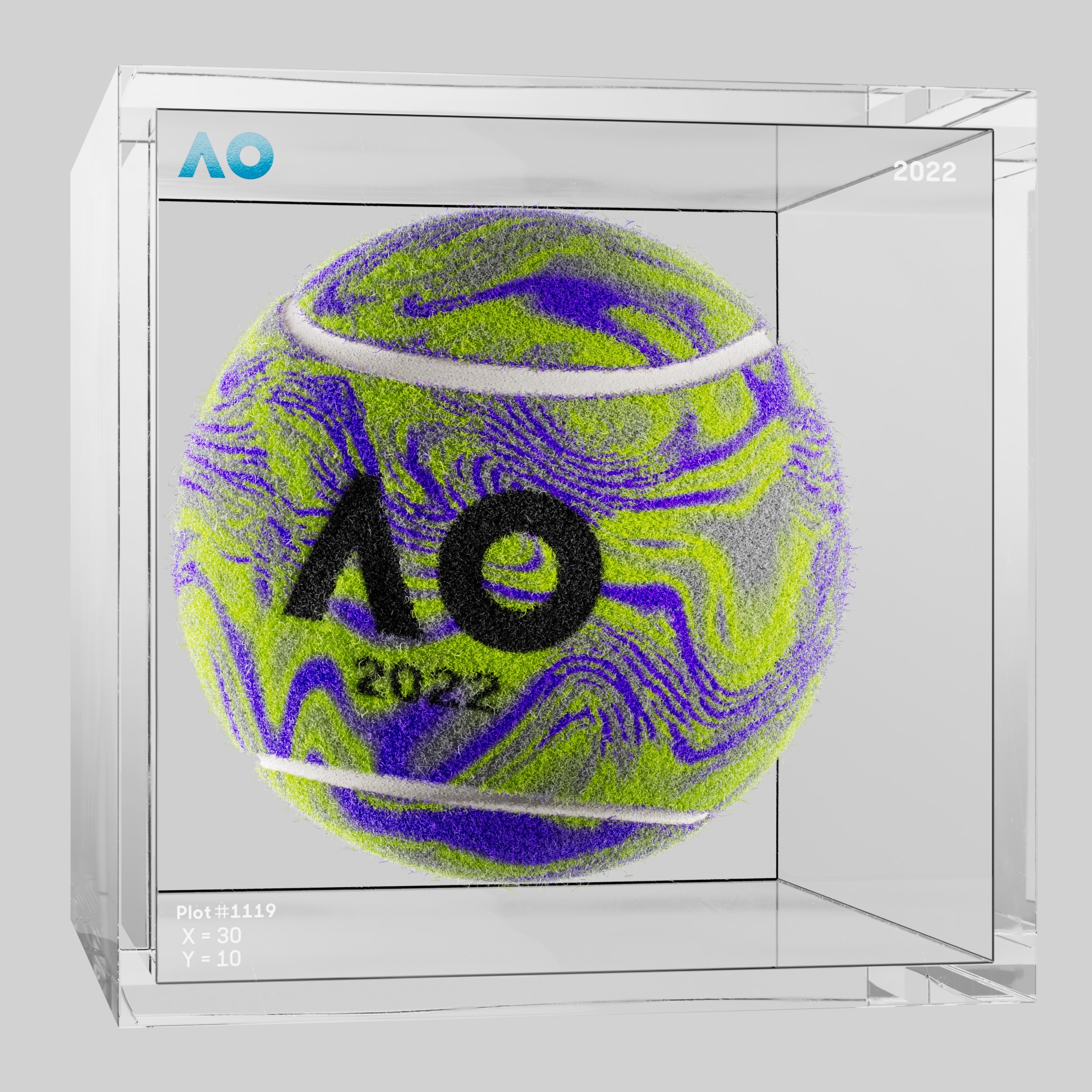 The Australian Open - The Australian Open Art Ball - AO Art Ball #4727 - NFT # 4727