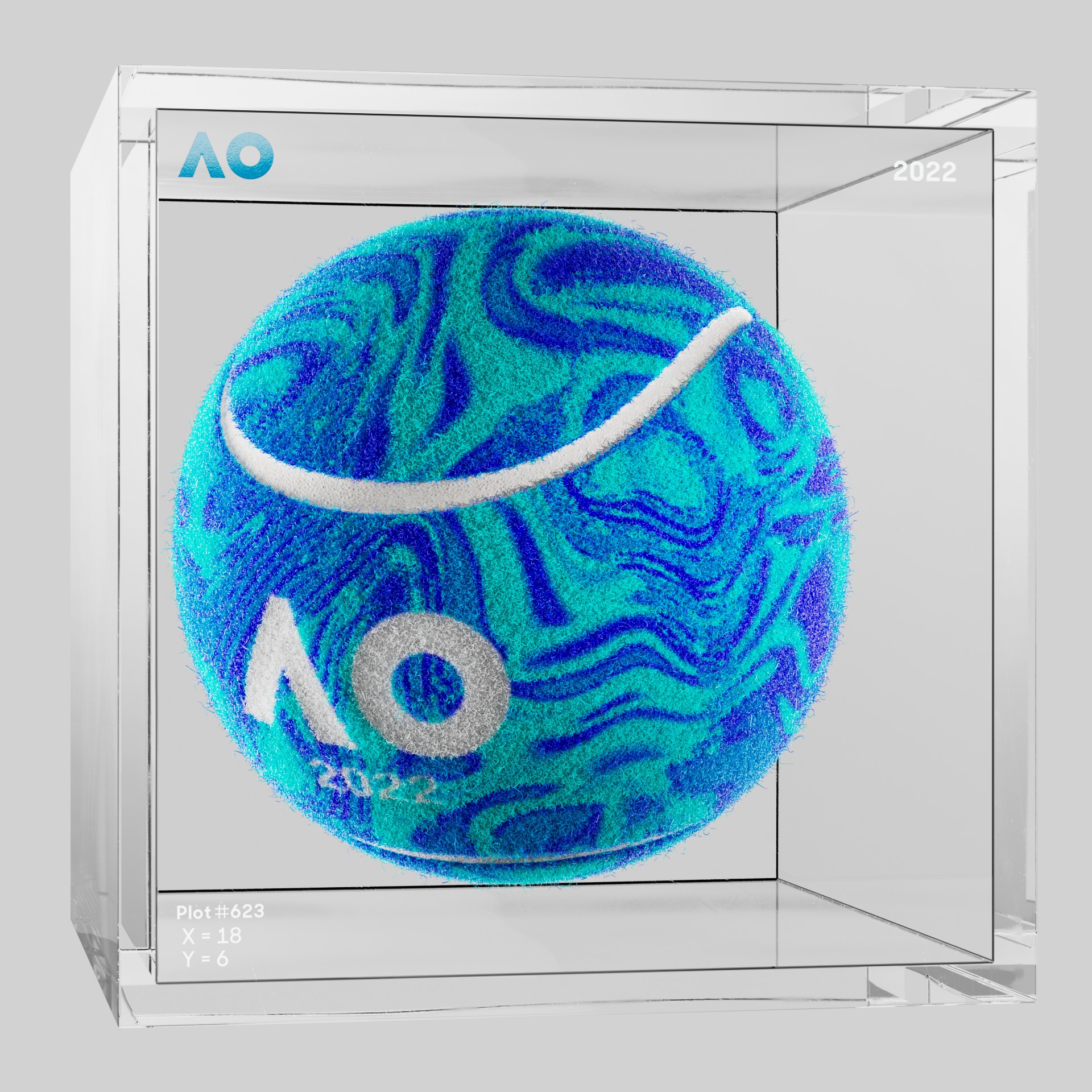 The Australian Open - The Australian Open Art Ball - AO Art Ball #4733 - NFT # 4733