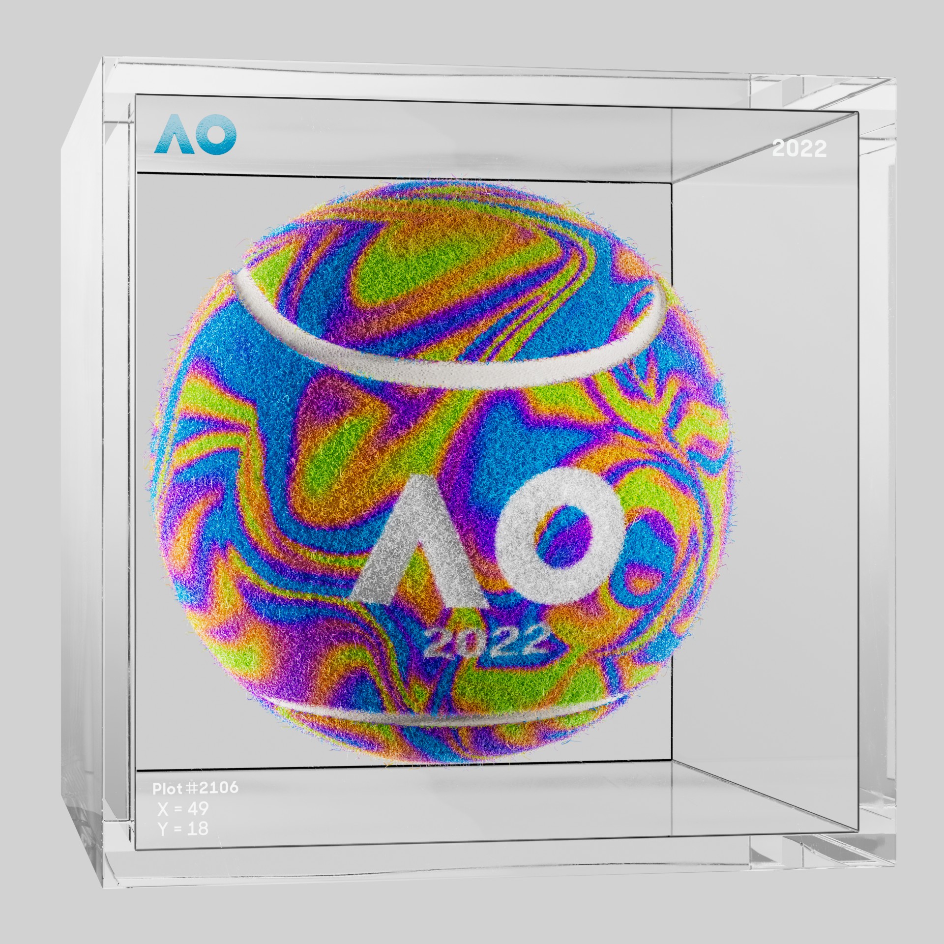 The Australian Open - The Australian Open Art Ball - AO Art Ball #4748 - NFT # 4748