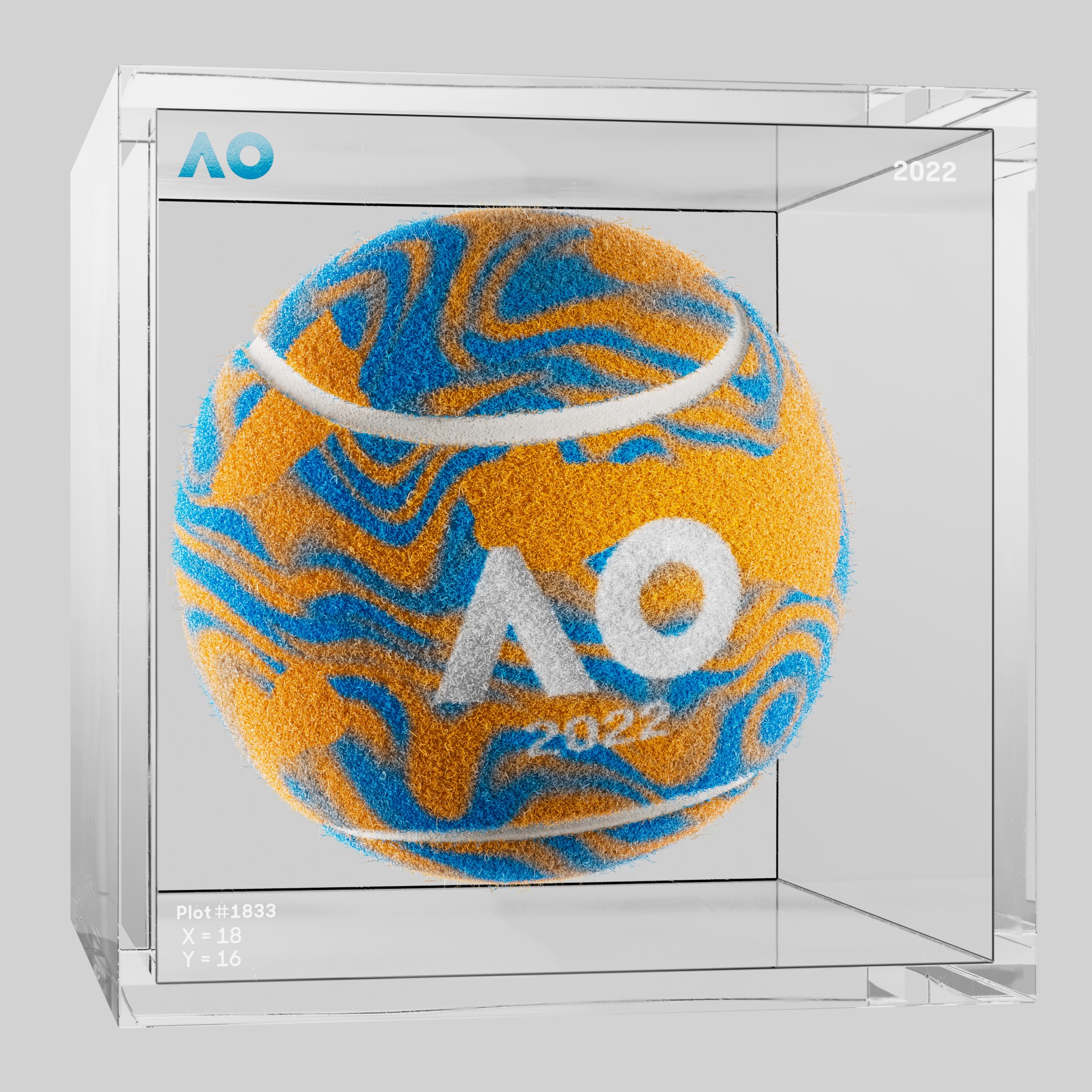 The Australian Open - The Australian Open Art Ball - AO Art Ball #4755 - NFT # 4755