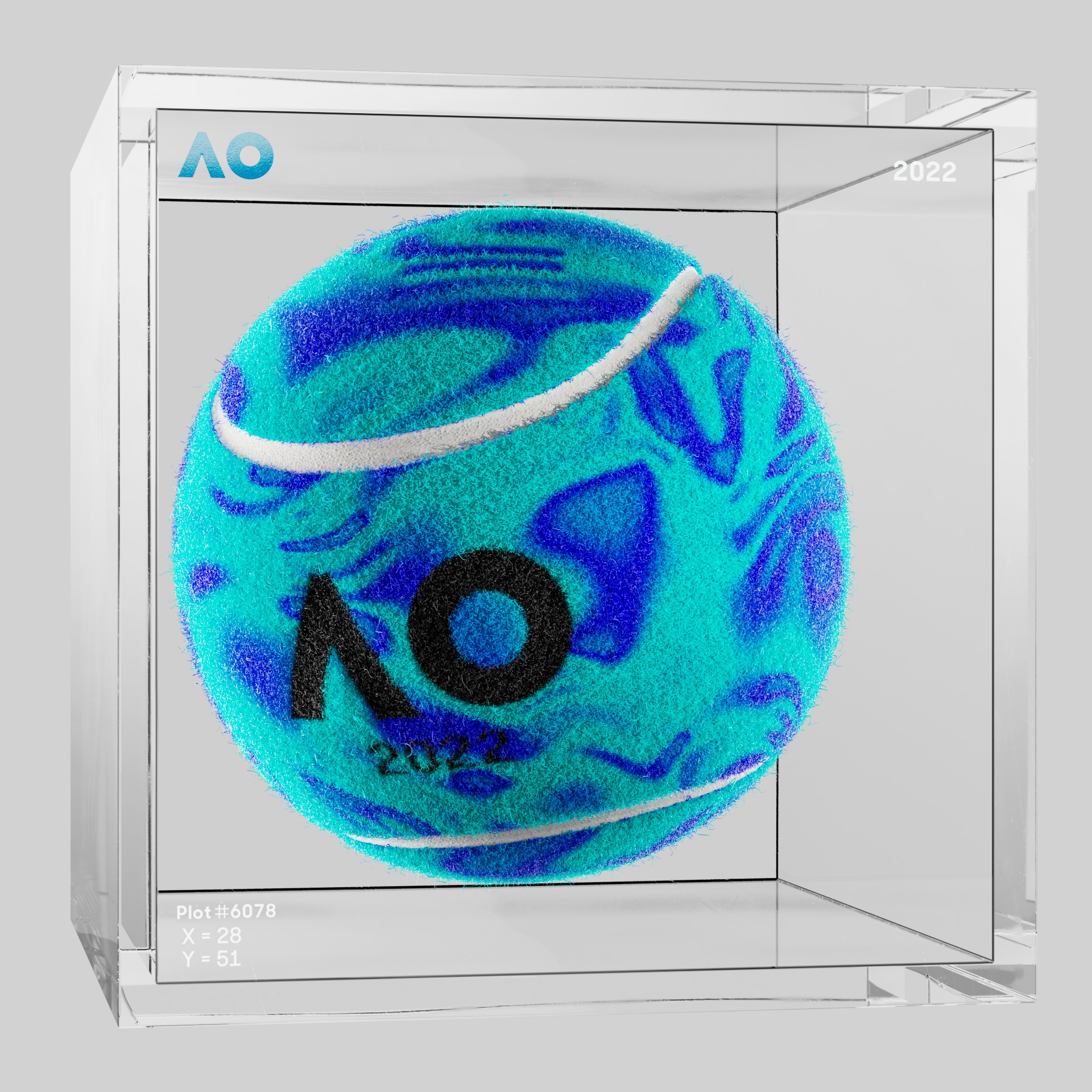 The Australian Open - The Australian Open Art Ball - AO Art Ball #4757 - NFT # 4757