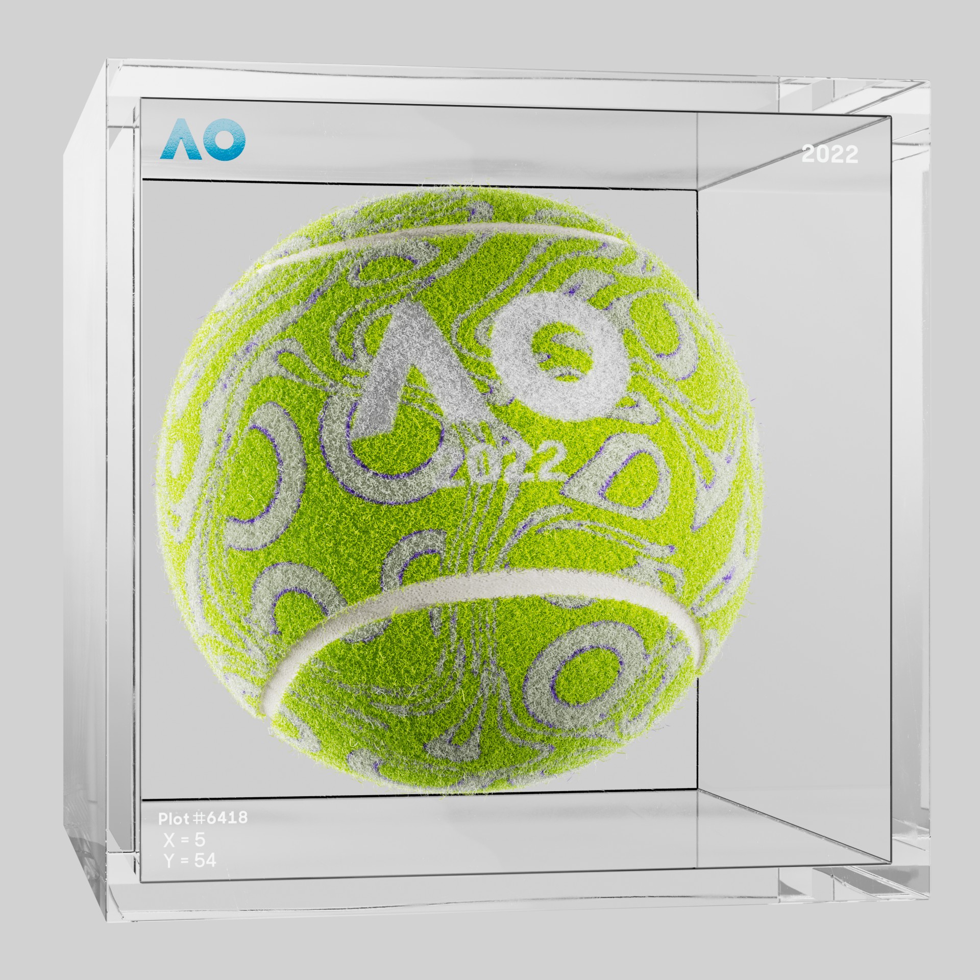 The Australian Open - The Australian Open Art Ball - AO Art Ball #4758 - NFT # 4758