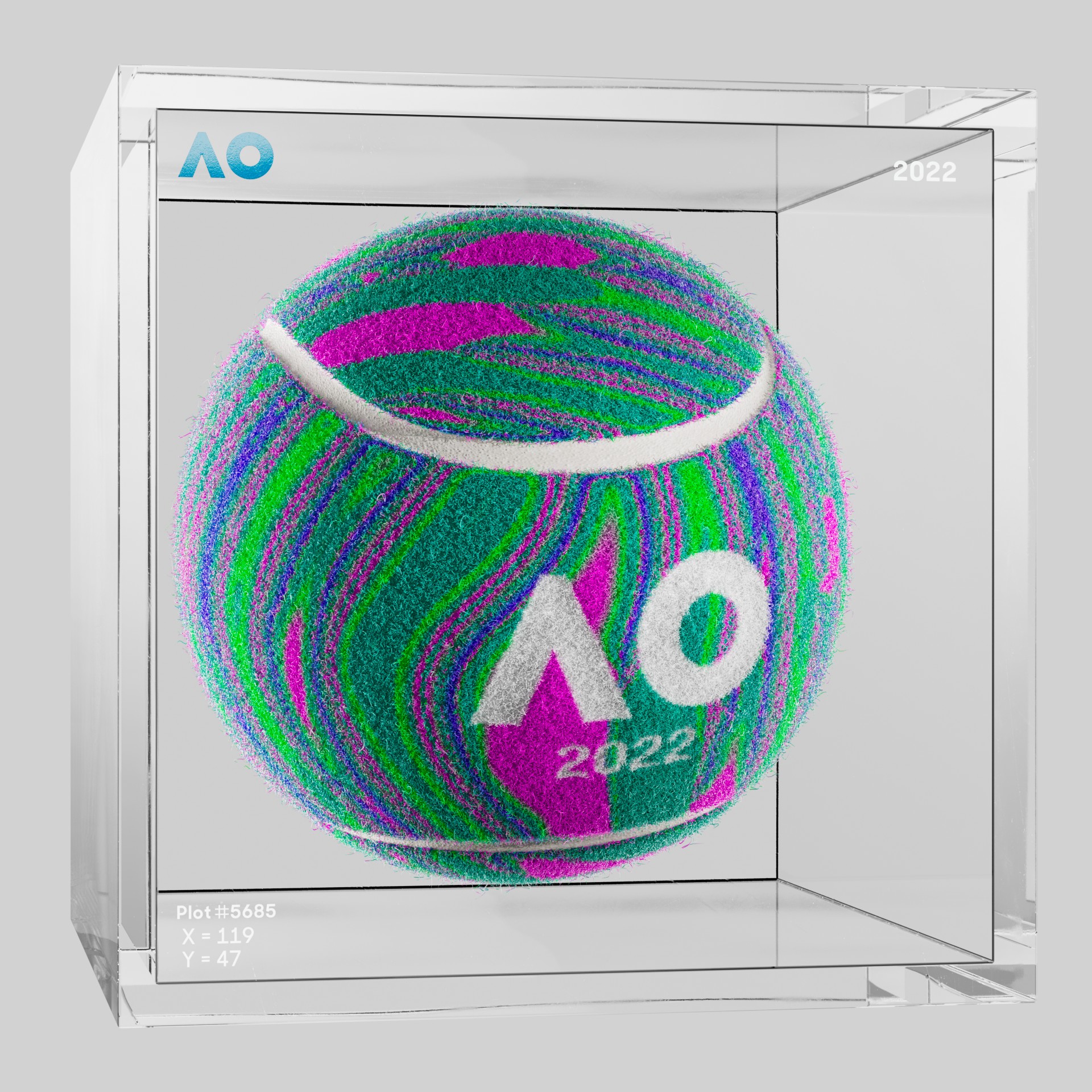 The Australian Open - The Australian Open Art Ball - AO Art Ball #4789 - NFT # 4789