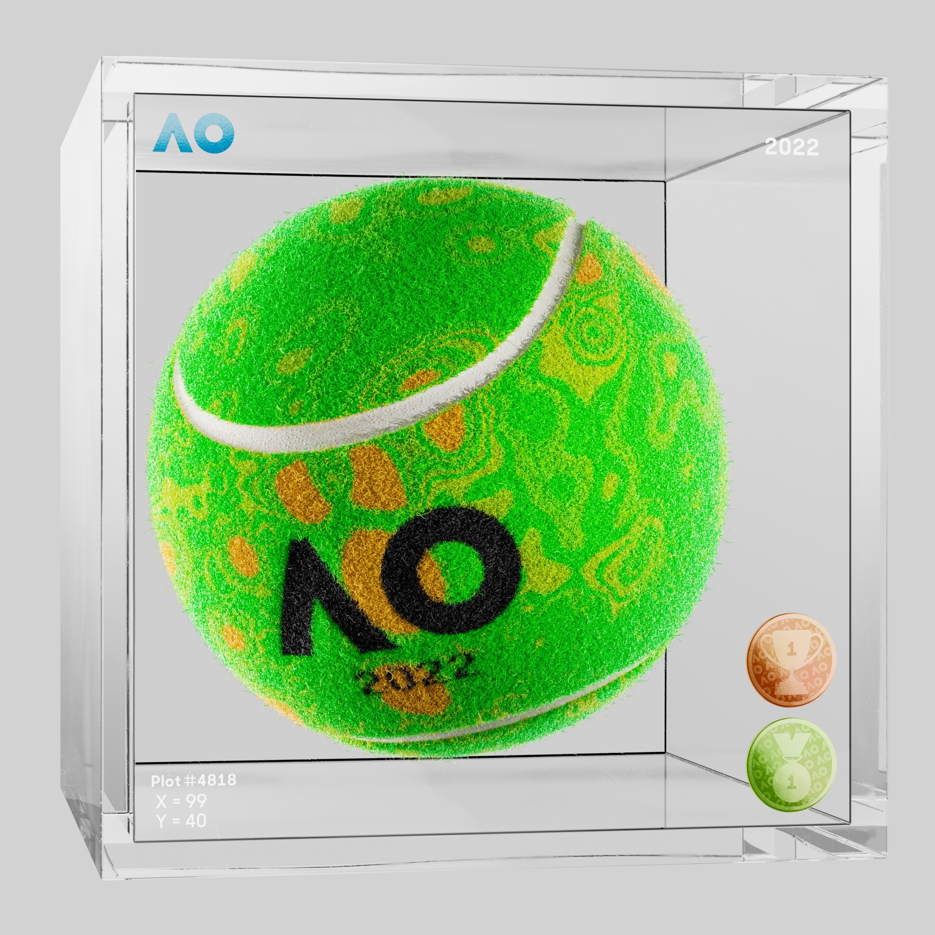 The Australian Open - The Australian Open Art Ball - AO Art Ball #4797 - NFT # 4797