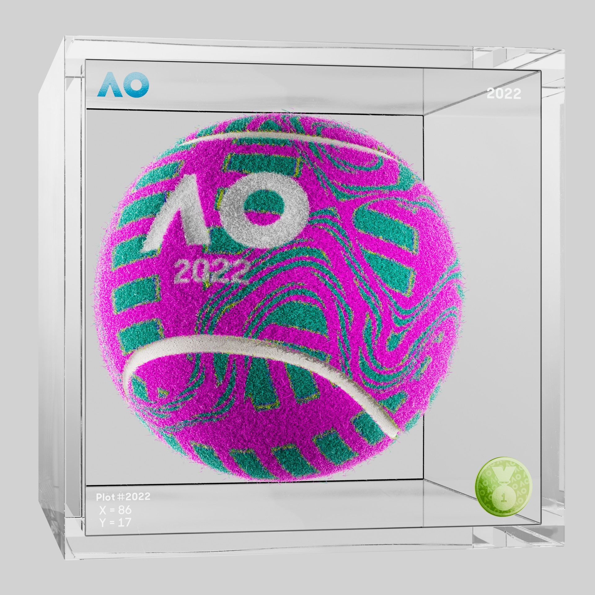 The Australian Open - The Australian Open Art Ball - AO Art Ball #4799 - NFT # 4799