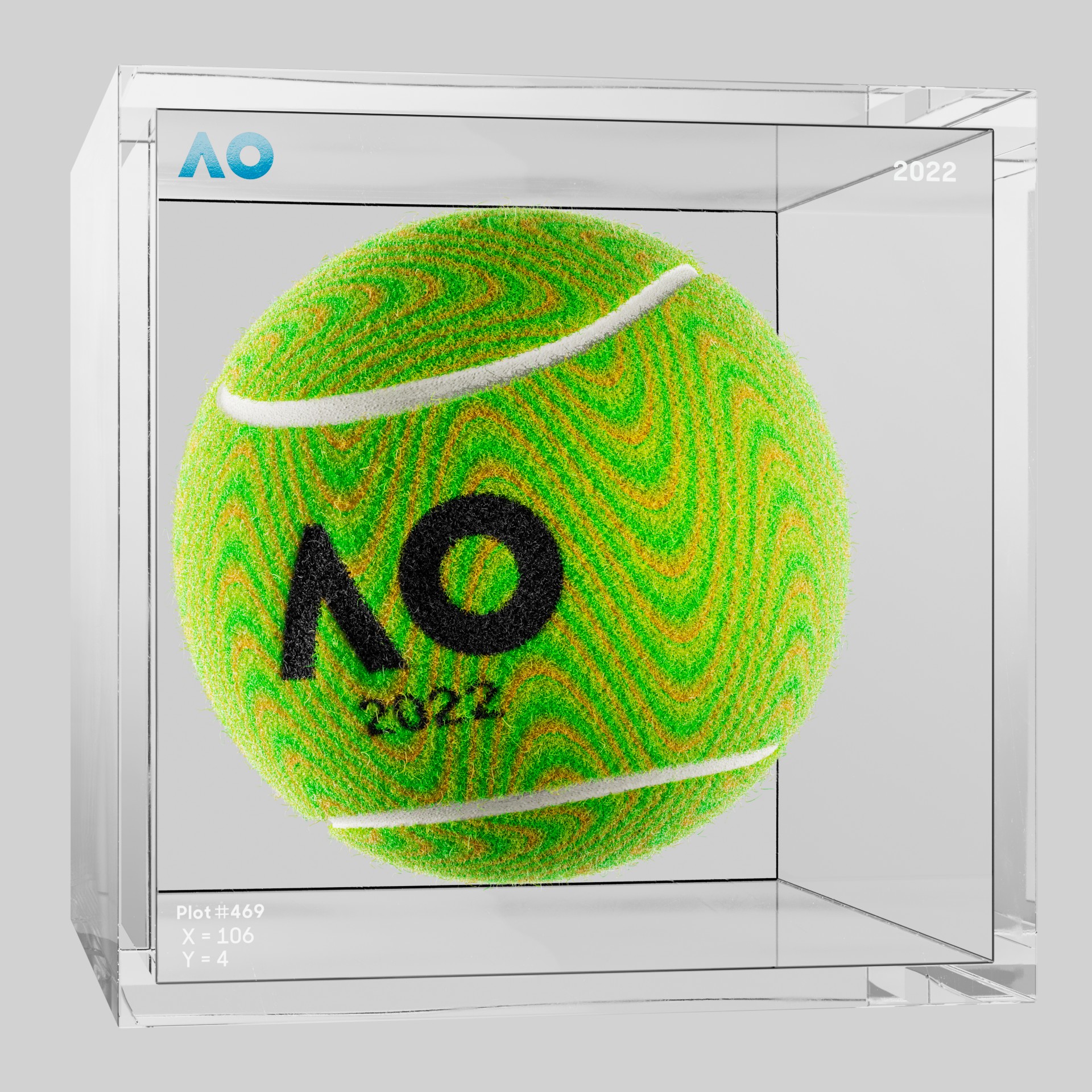 The Australian Open - The Australian Open Art Ball - AO Art Ball #481 - NFT # 481