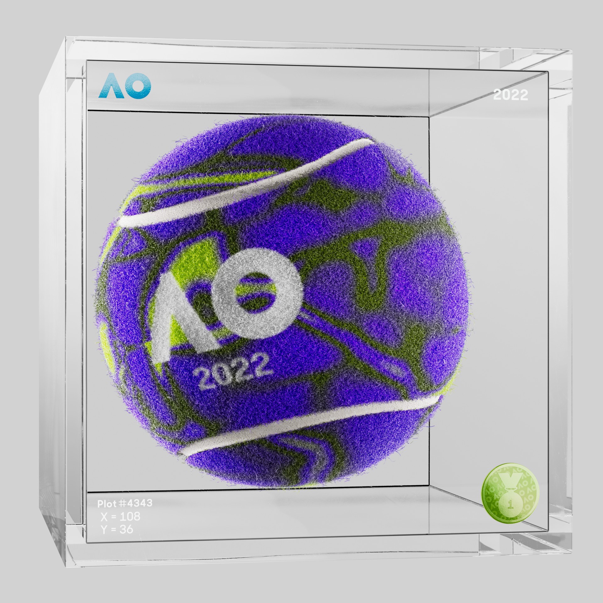 The Australian Open - The Australian Open Art Ball - AO Art Ball #4823 - NFT # 4823