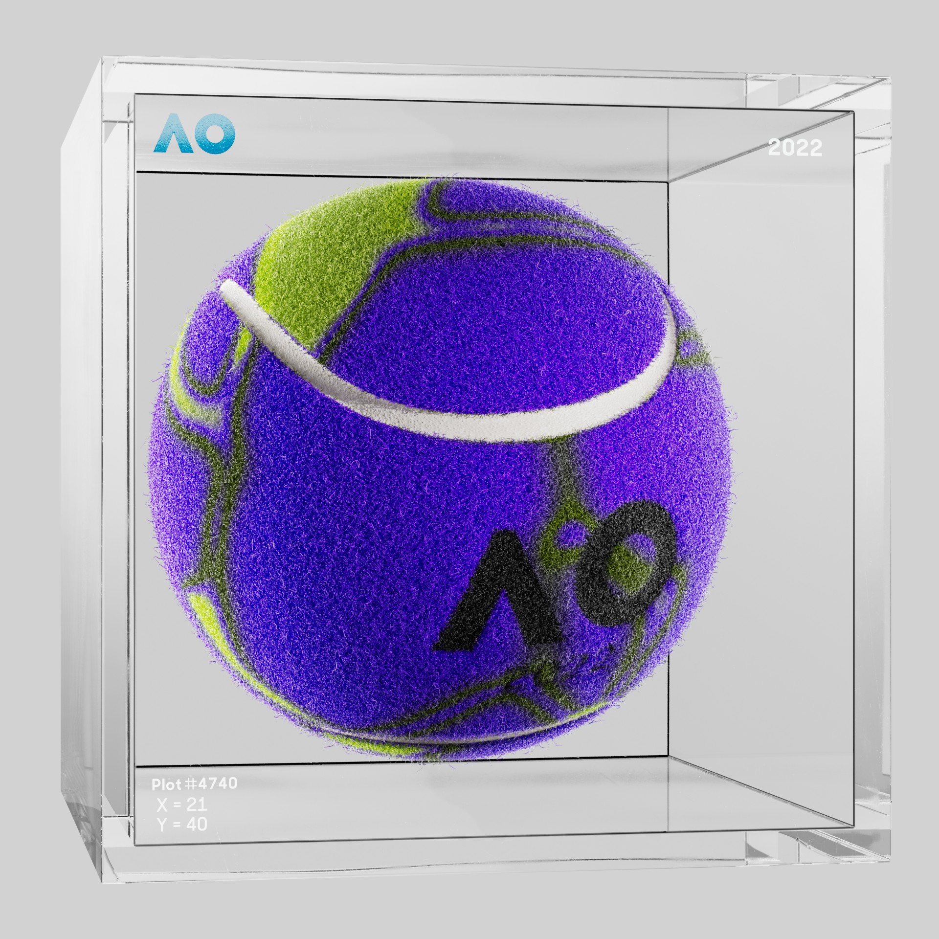 The Australian Open - The Australian Open Art Ball - AO Art Ball #4833 - NFT # 4833
