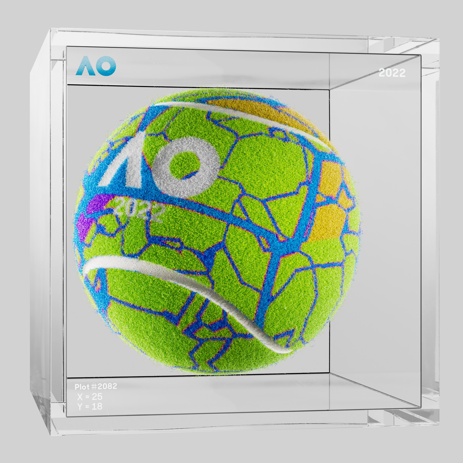 The Australian Open - The Australian Open Art Ball - AO Art Ball #4836 - NFT # 4836