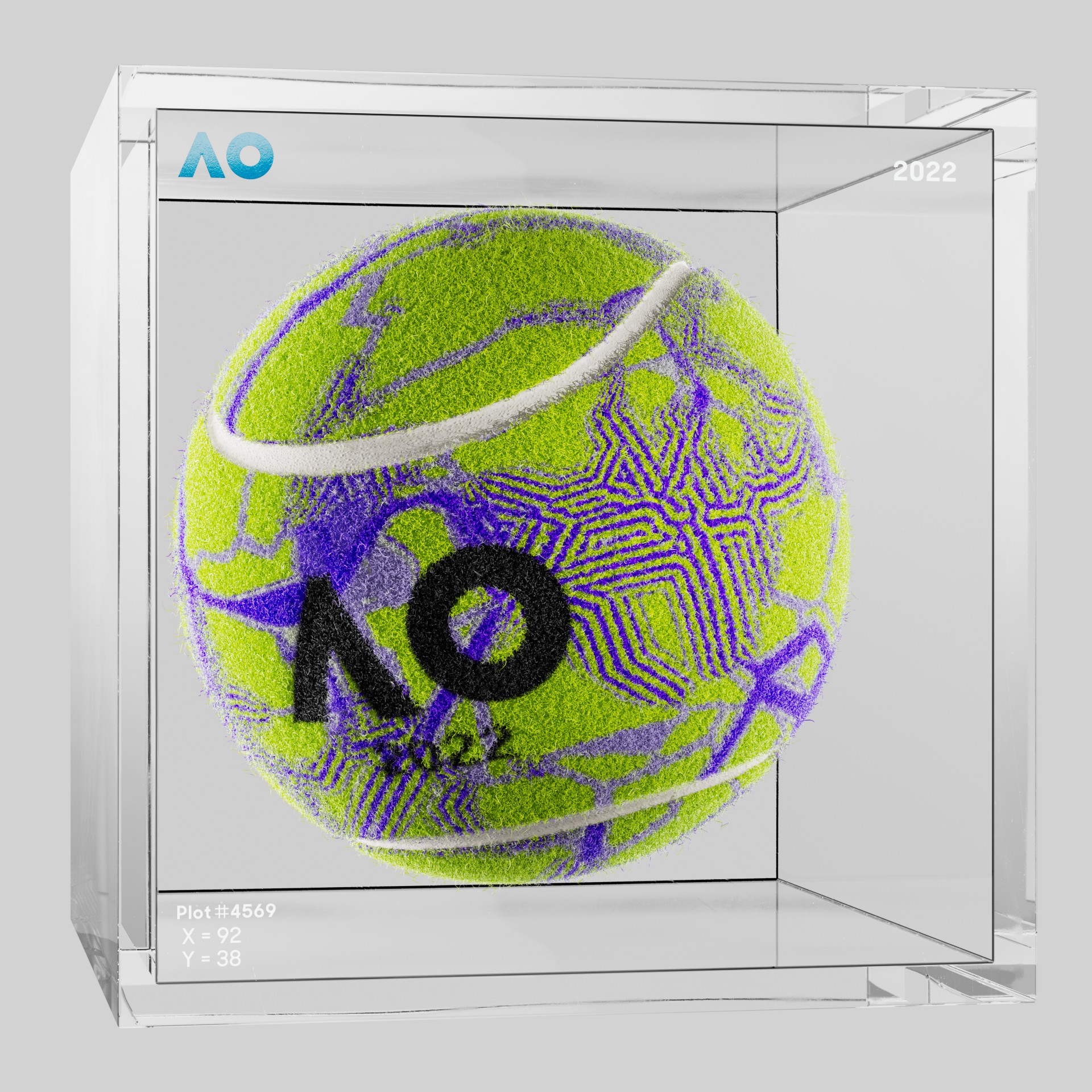 The Australian Open - The Australian Open Art Ball - AO Art Ball #4839 - NFT # 4839