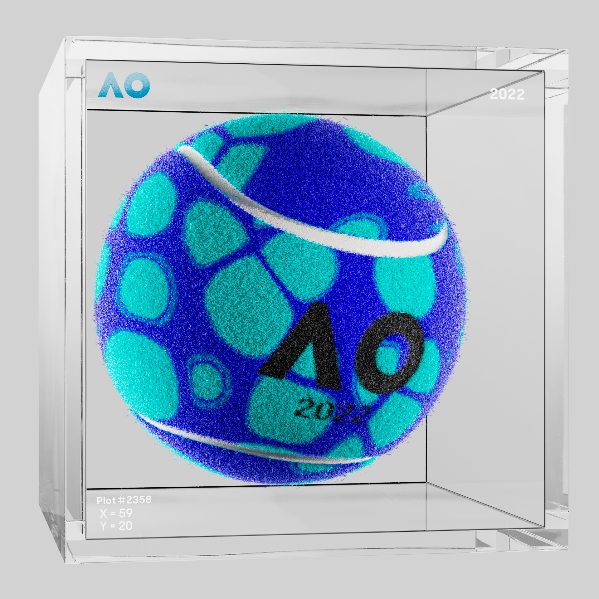 The Australian Open - The Australian Open Art Ball - AO Art Ball #484 - NFT # 484