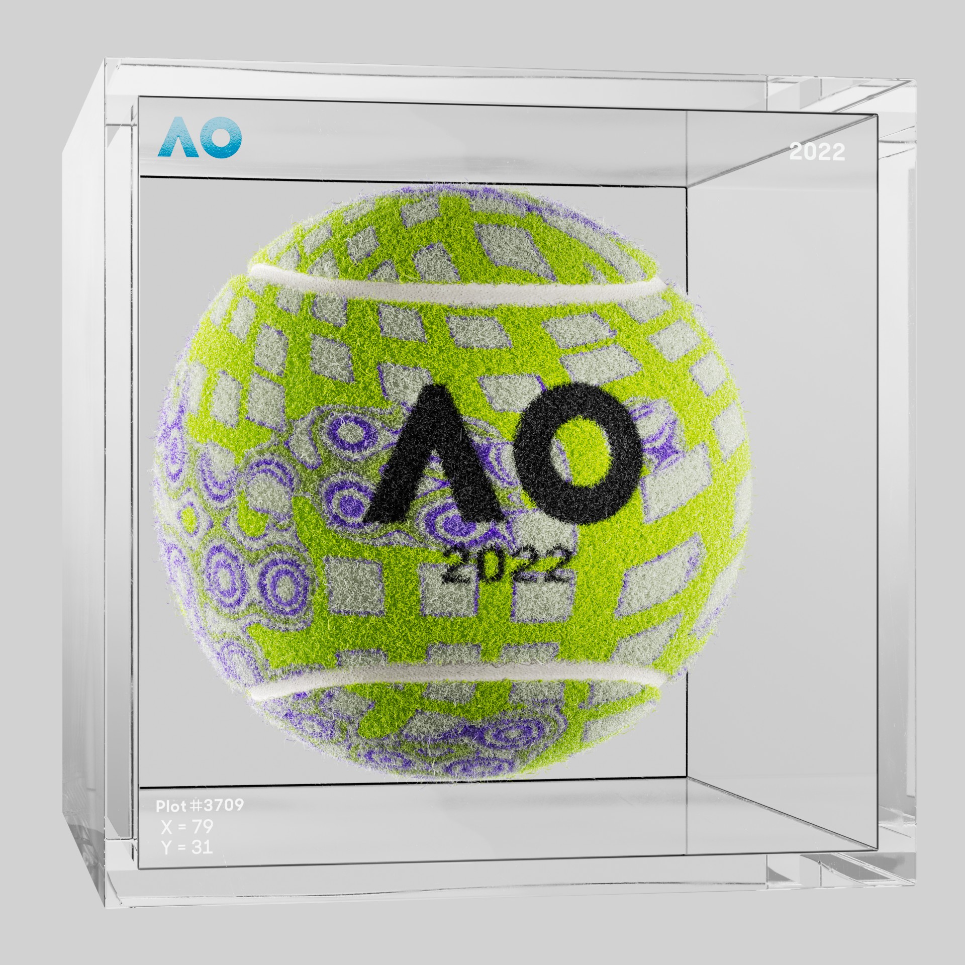 The Australian Open - The Australian Open Art Ball - AO Art Ball #4843 - NFT # 4843