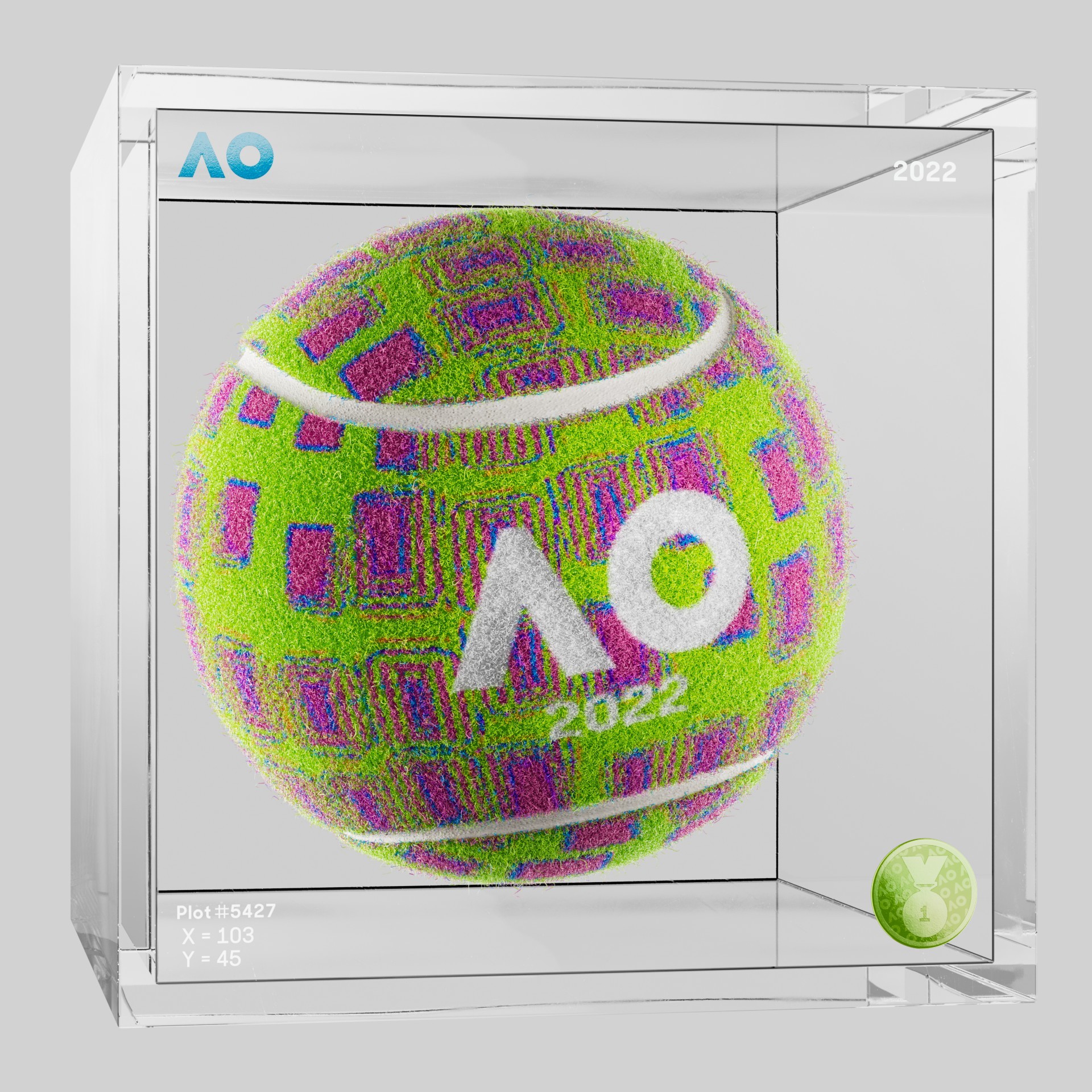 The Australian Open - The Australian Open Art Ball - AO Art Ball #4845 - NFT # 4845