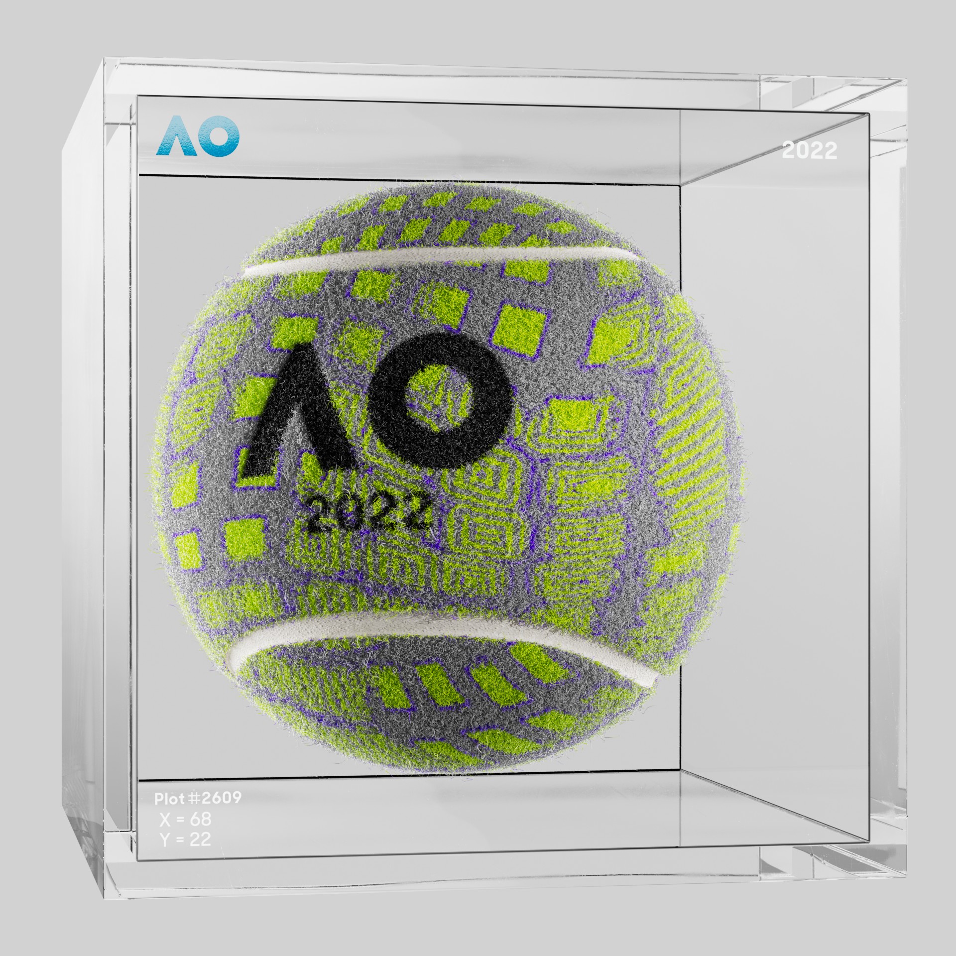The Australian Open - The Australian Open Art Ball - AO Art Ball #4847 - NFT # 4847