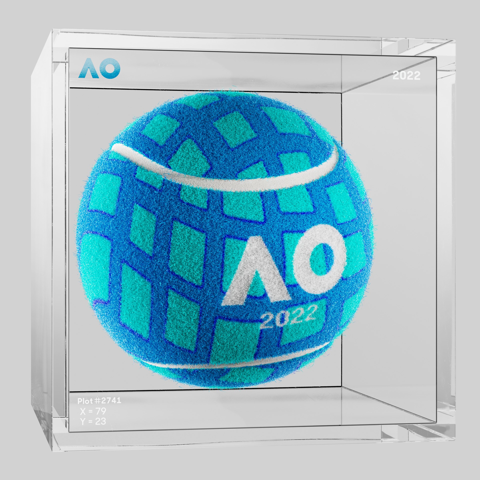 The Australian Open - The Australian Open Art Ball - AO Art Ball #4854 - NFT # 4854