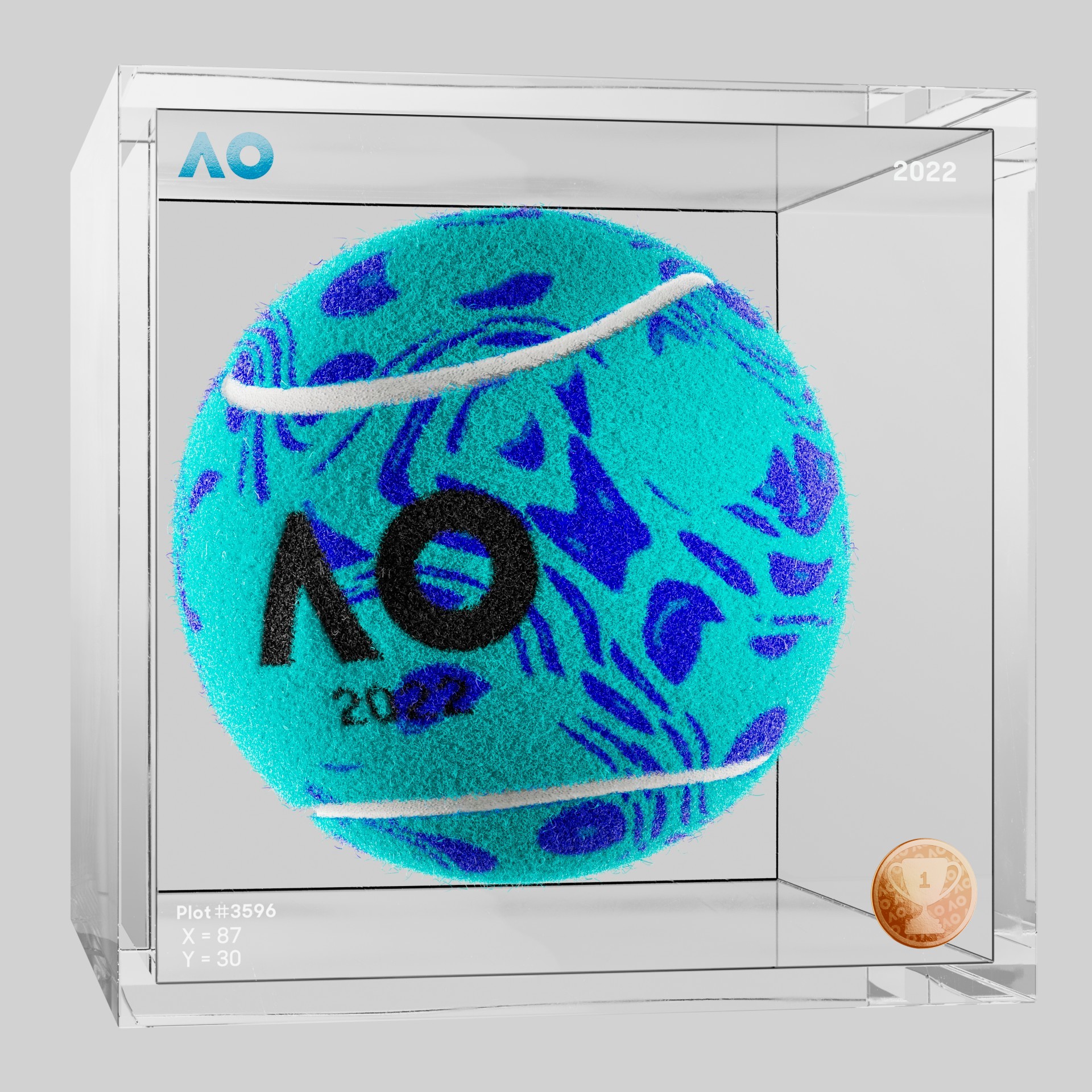 The Australian Open - The Australian Open Art Ball - AO Art Ball #486 - NFT # 486