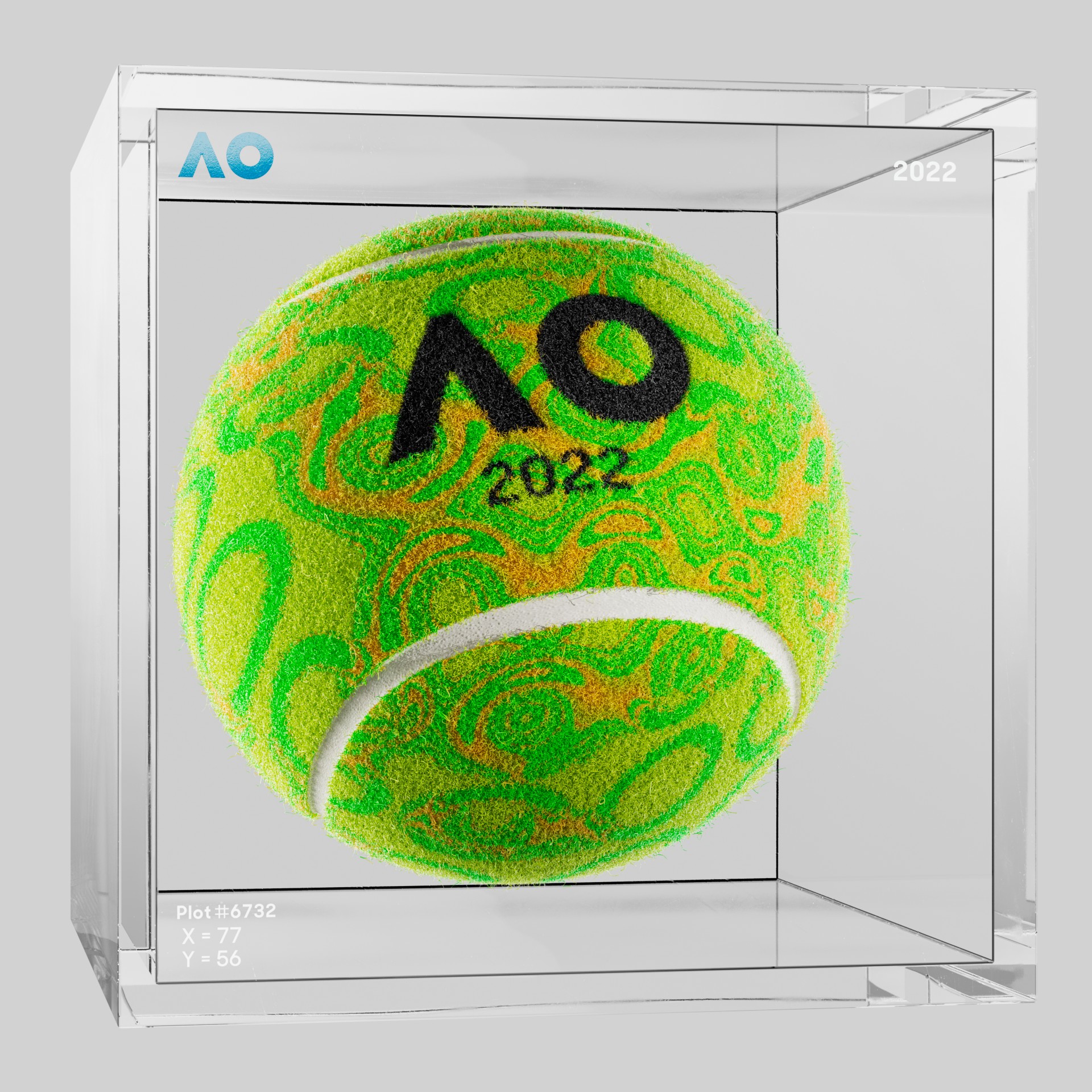 The Australian Open - The Australian Open Art Ball - AO Art Ball #4863 - NFT # 4863