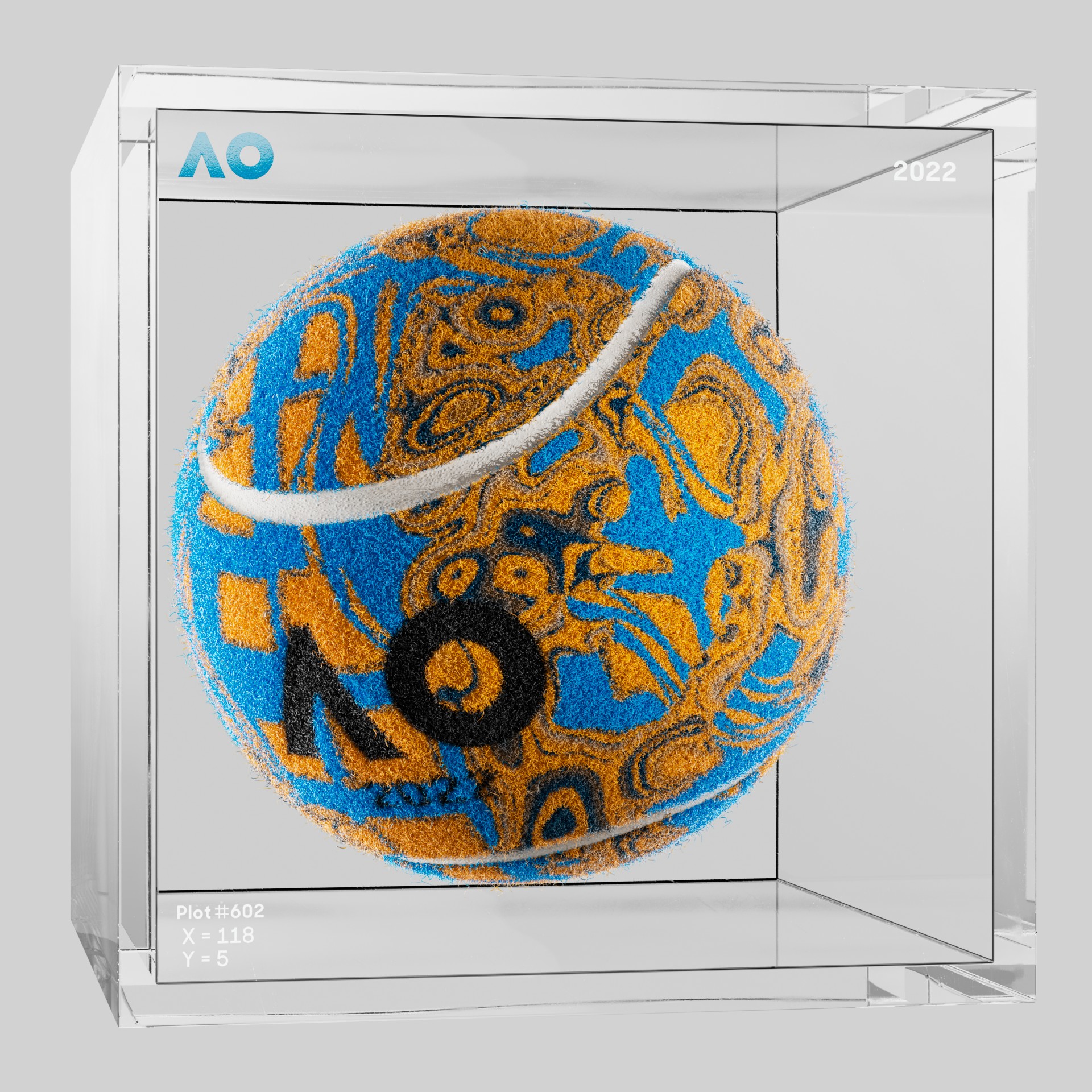 The Australian Open - The Australian Open Art Ball - AO Art Ball #4869 - NFT # 4869