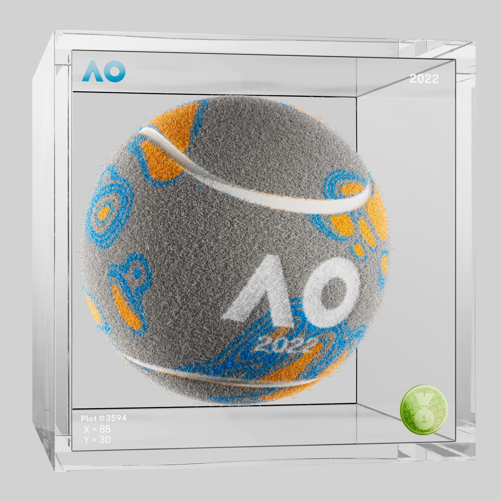 The Australian Open - The Australian Open Art Ball - AO Art Ball #487 - NFT # 487
