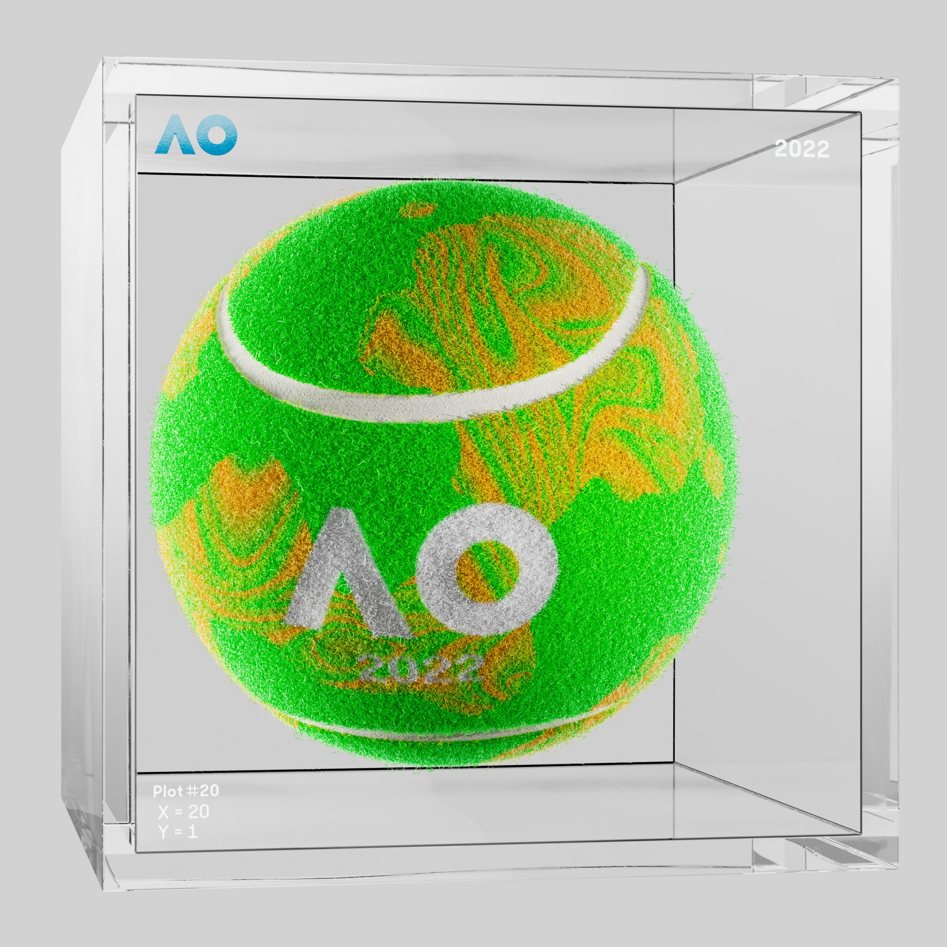 The Australian Open - The Australian Open Art Ball - AO Art Ball #4870 - NFT # 4870